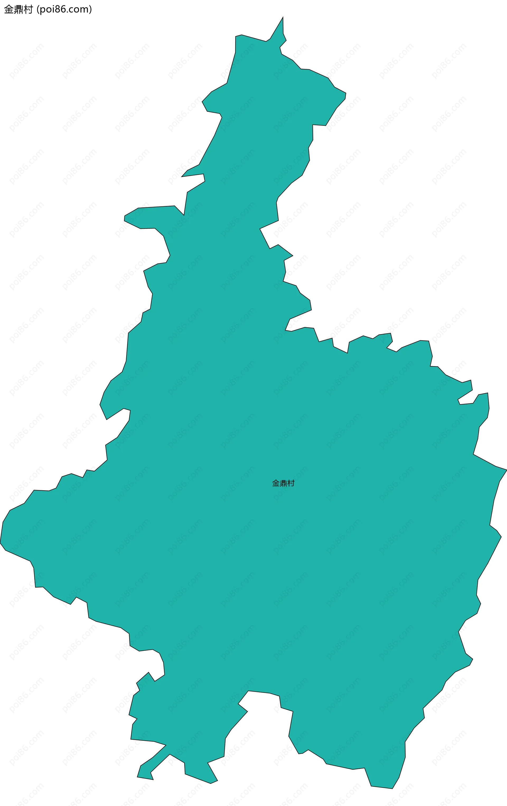 金鼎村边界地图