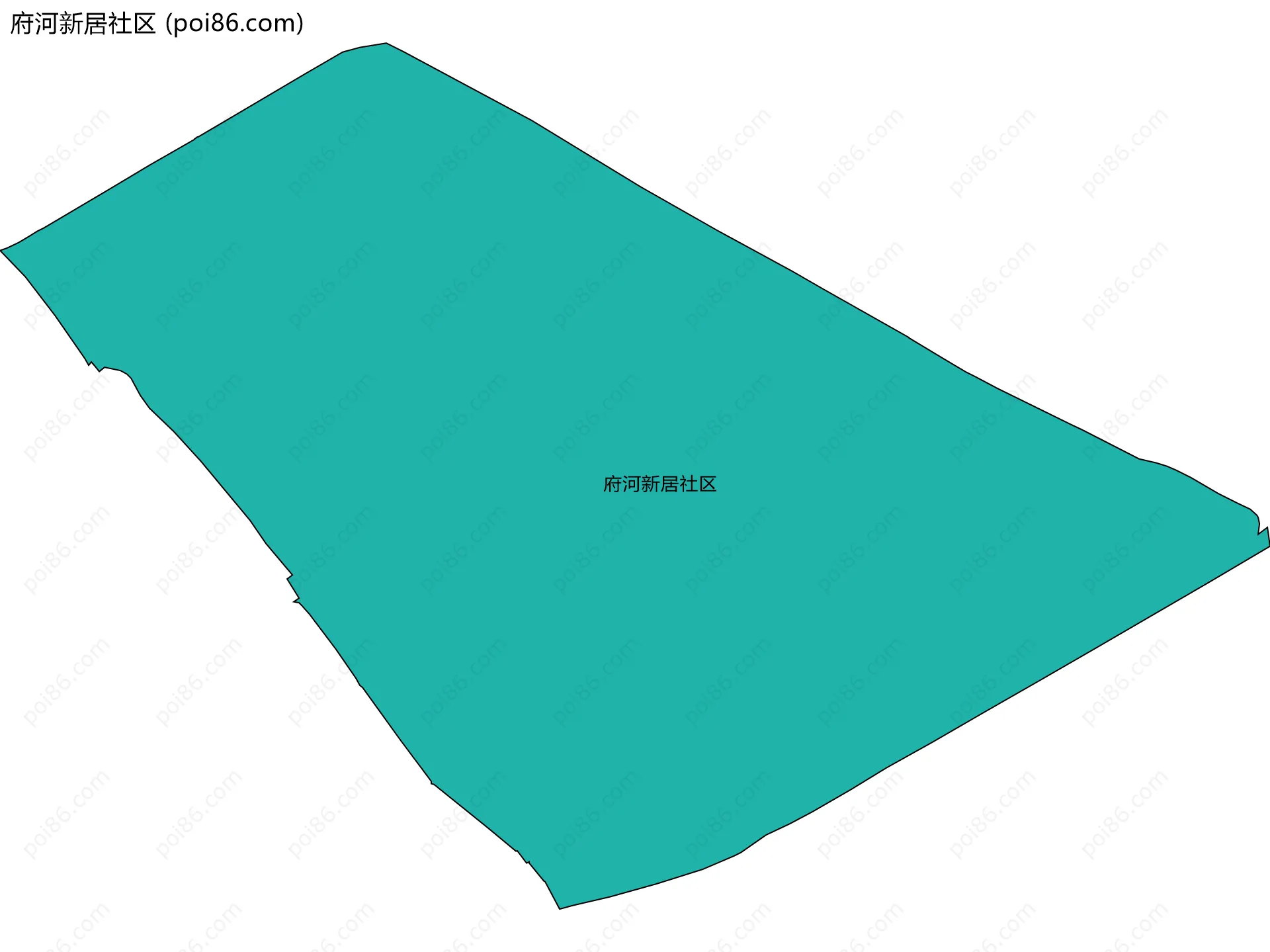 府河新居社区边界地图