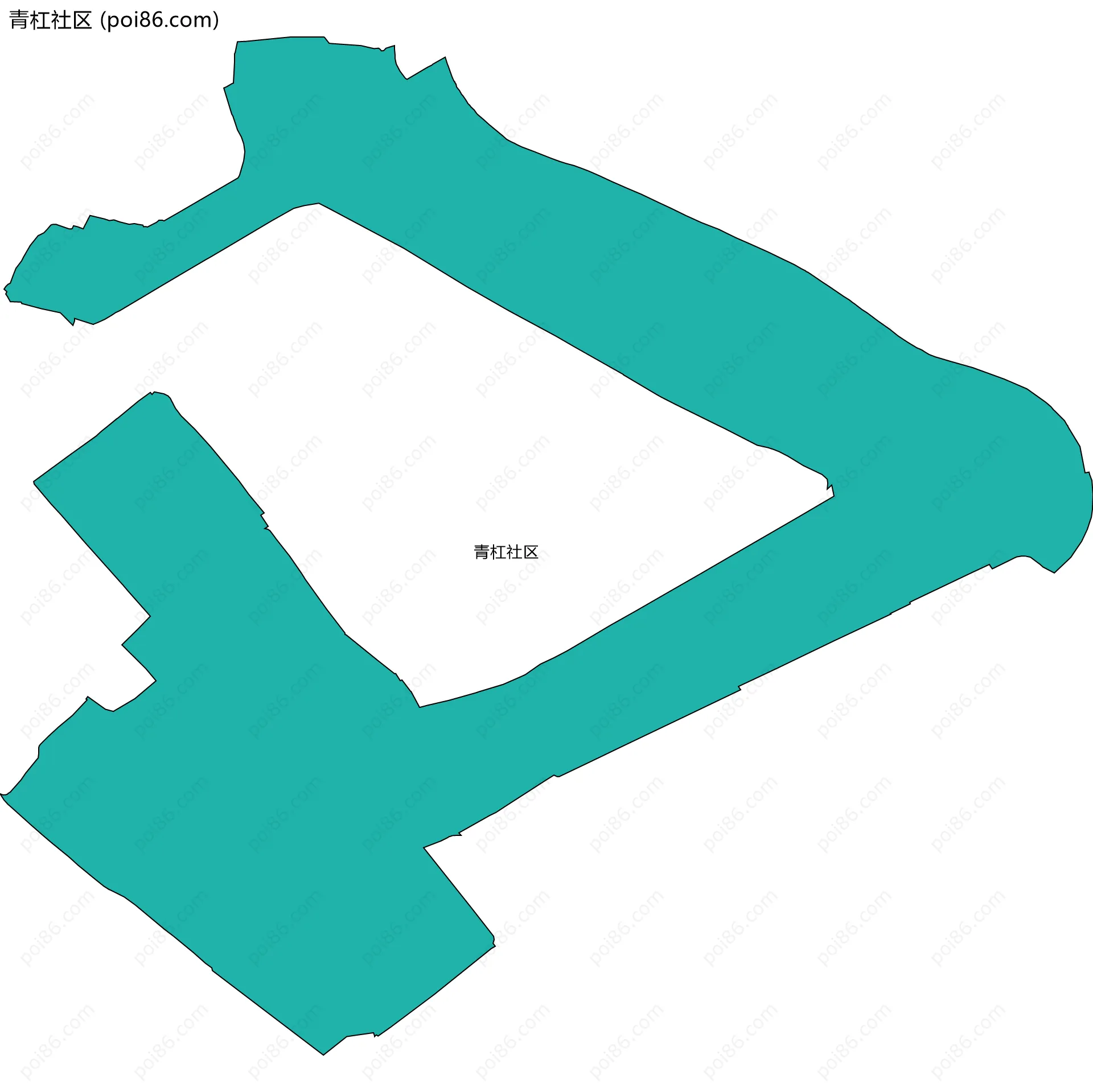 青杠社区边界地图