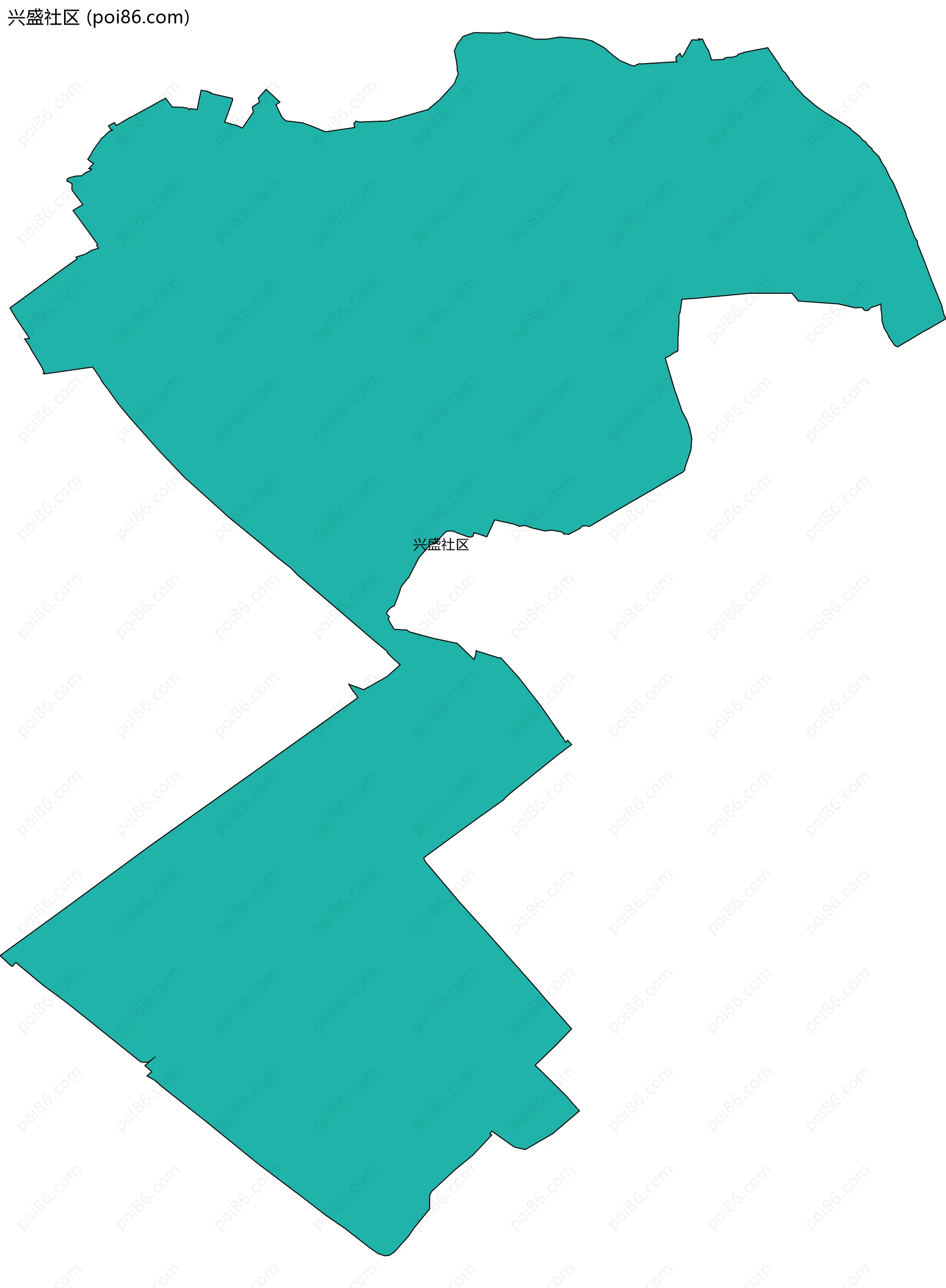 兴盛社区边界地图