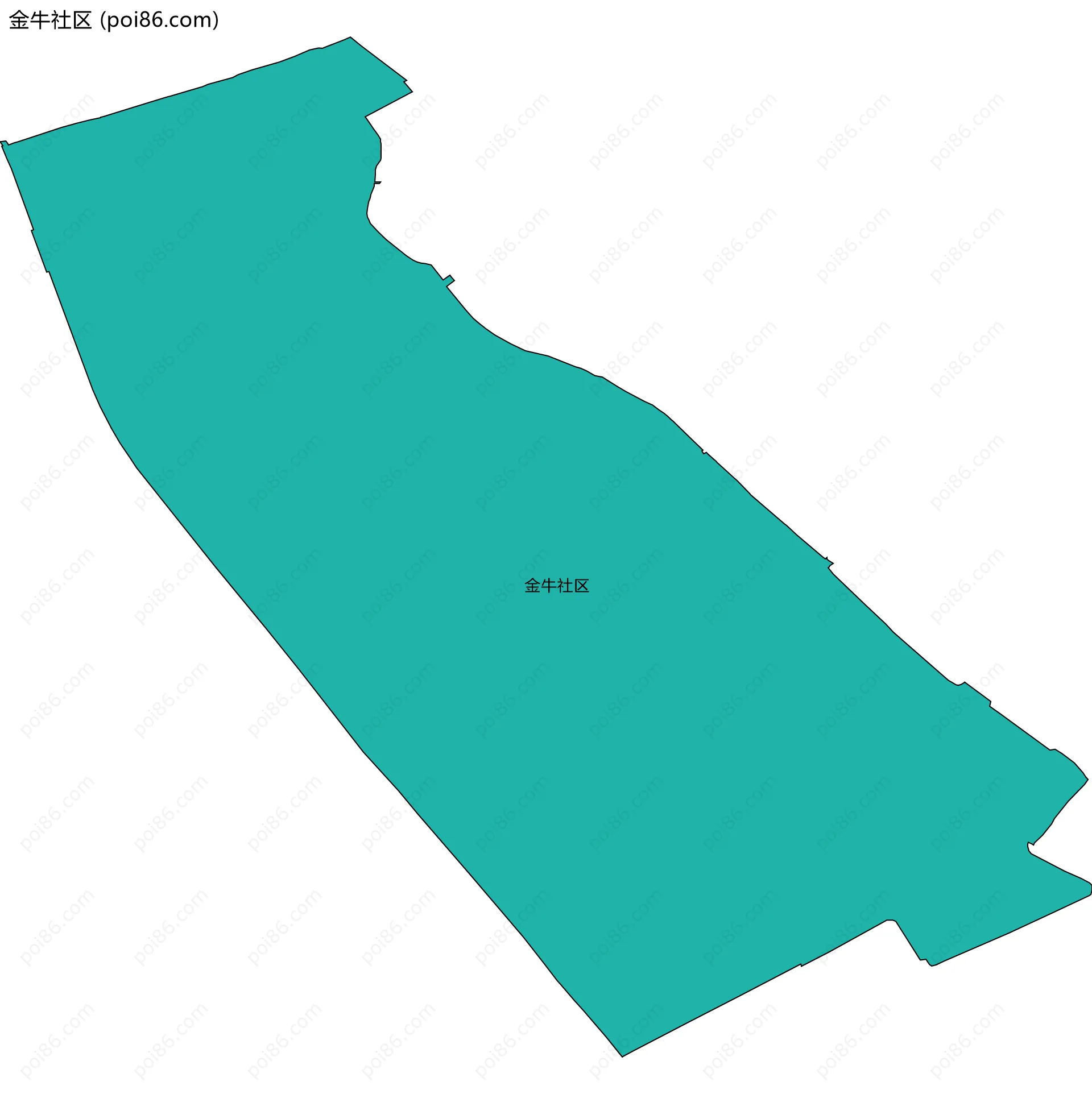 金牛社区边界地图