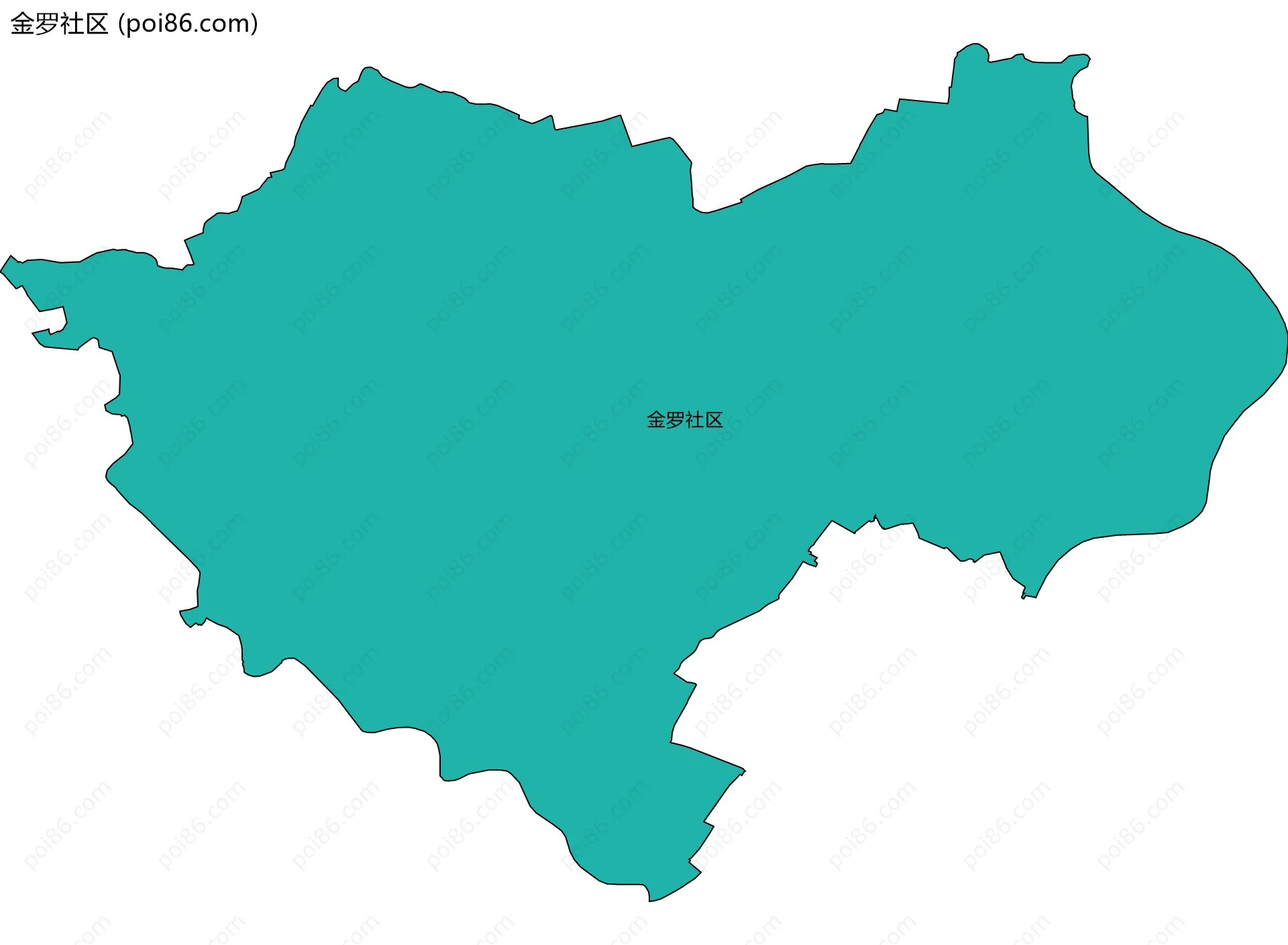 金罗社区边界地图