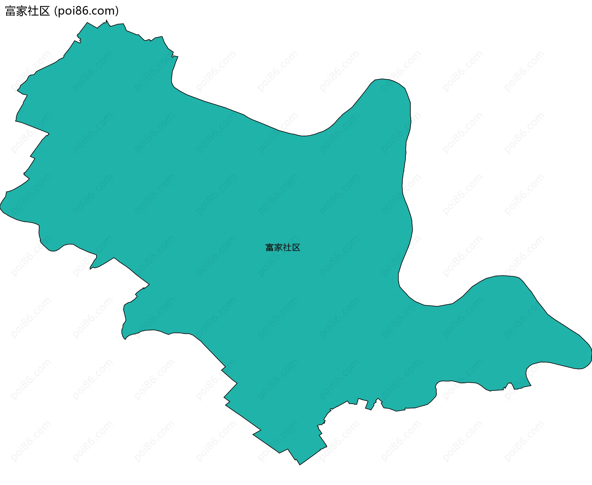 富家社区边界地图