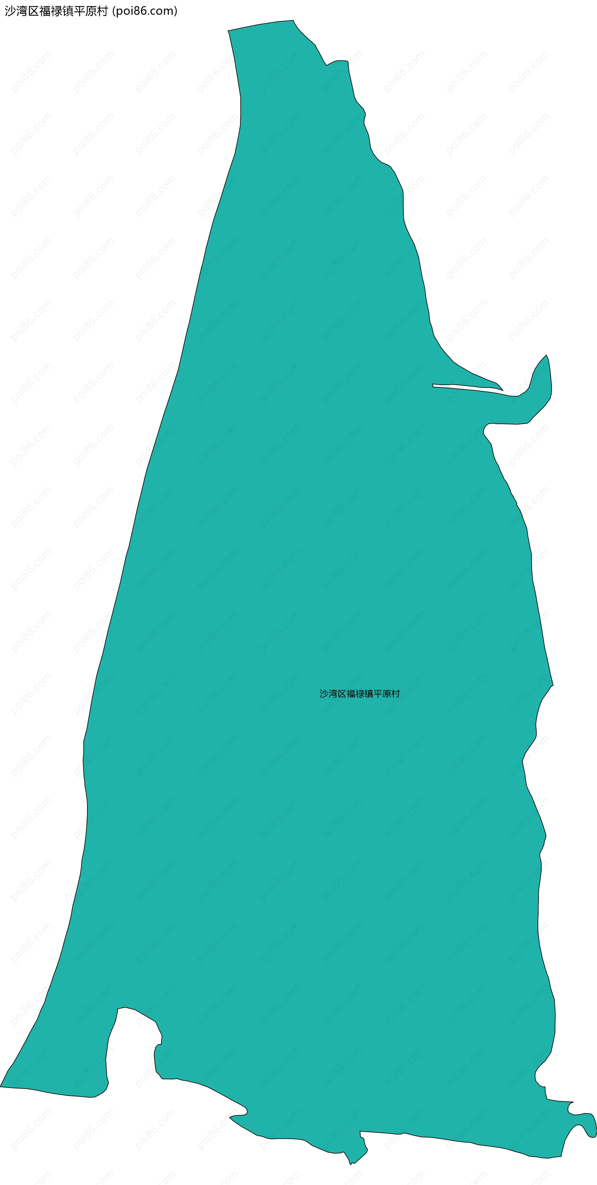 沙湾区福禄镇平原村边界地图