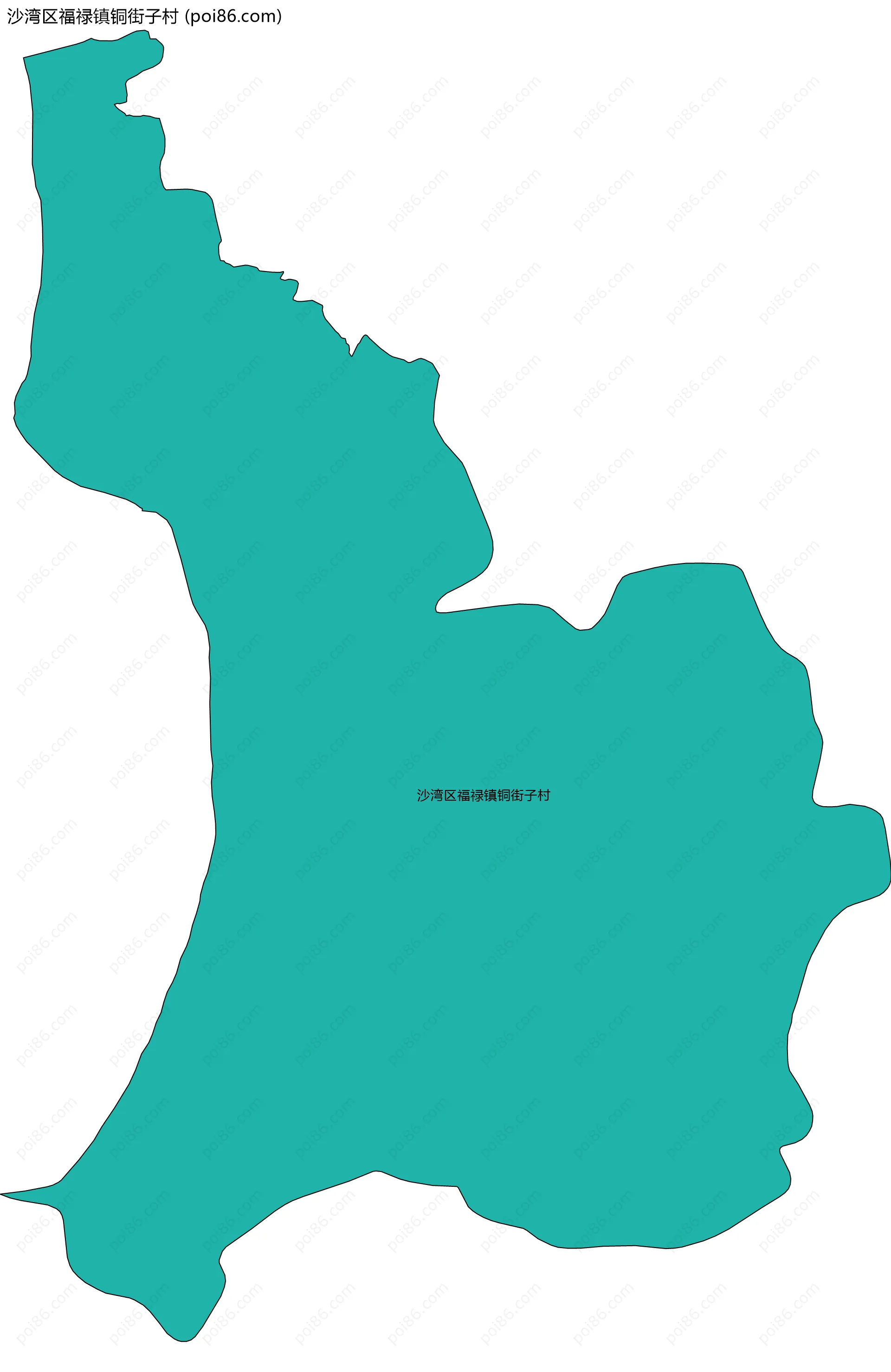 沙湾区福禄镇铜街子村边界地图