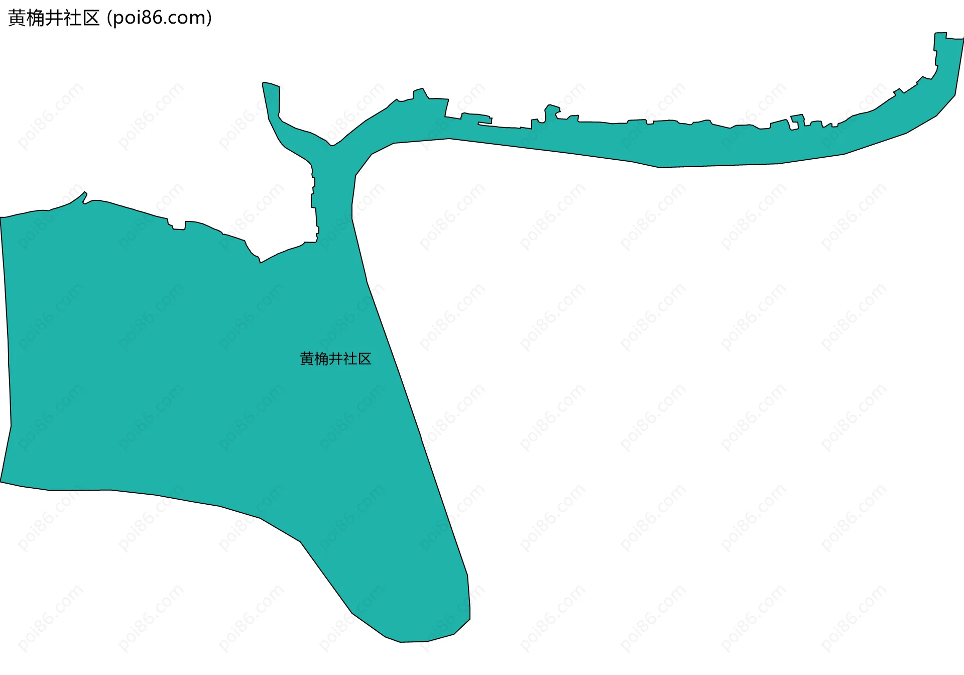 黄桷井社区边界地图