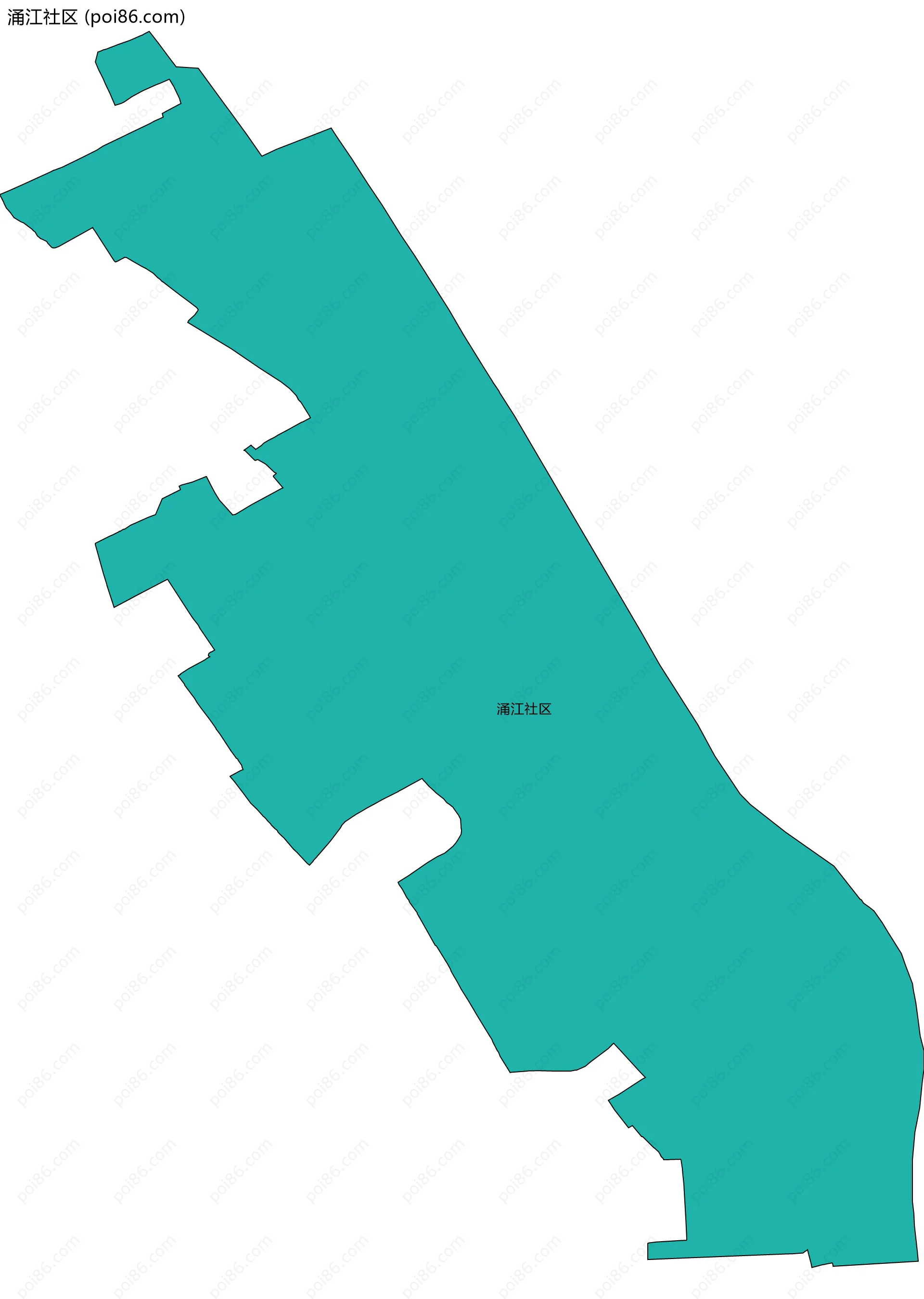 涌江社区边界地图