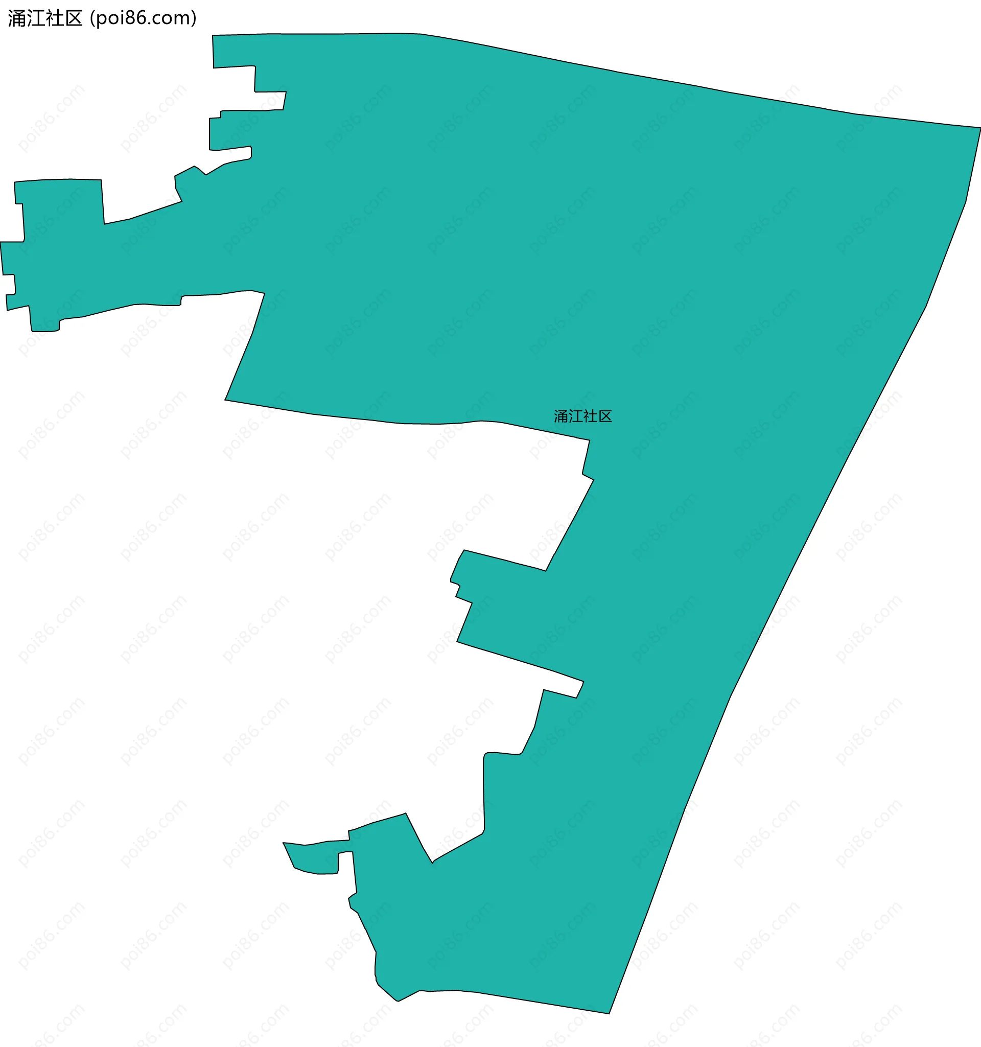 涌江社区边界地图