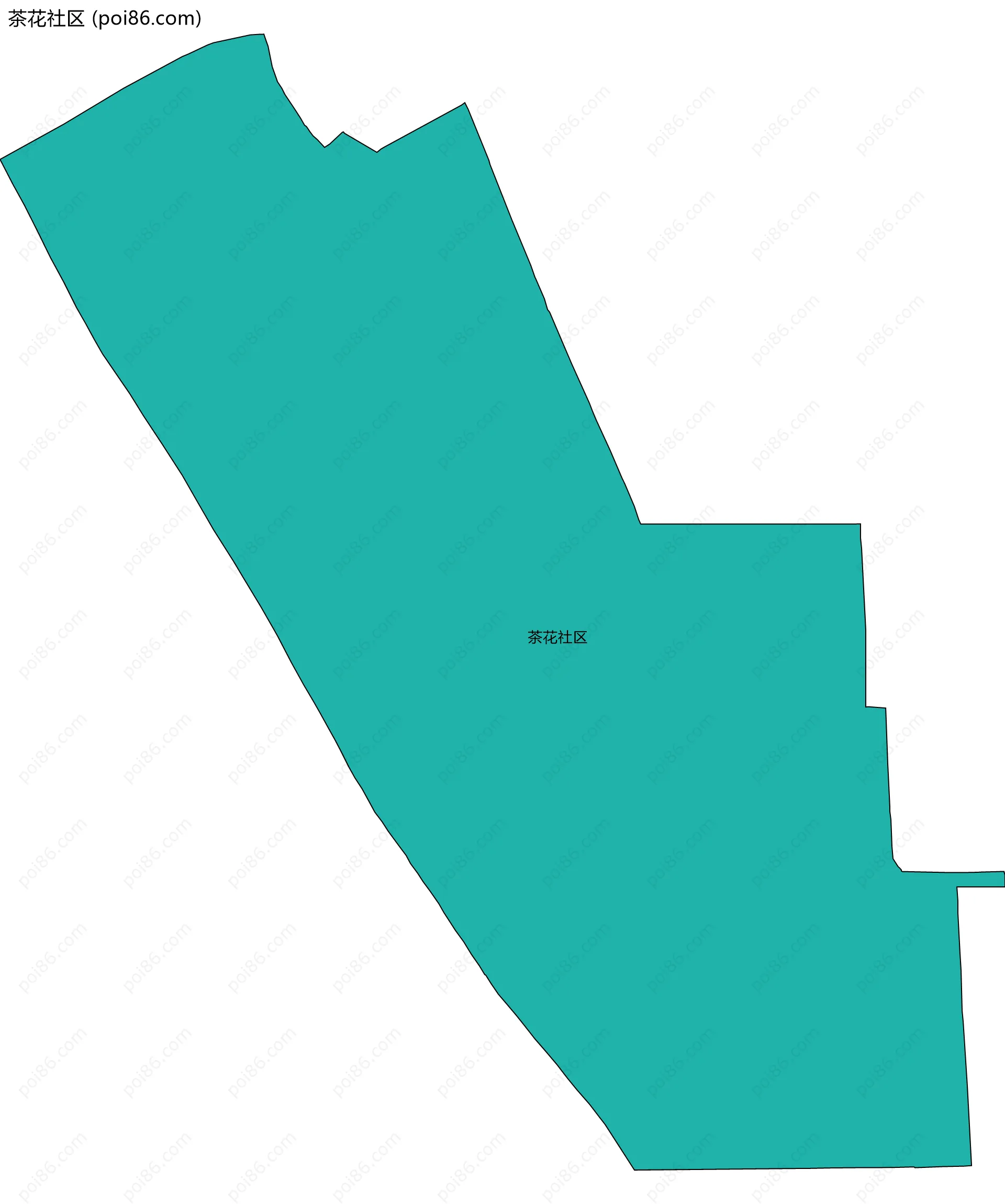 茶花社区边界地图