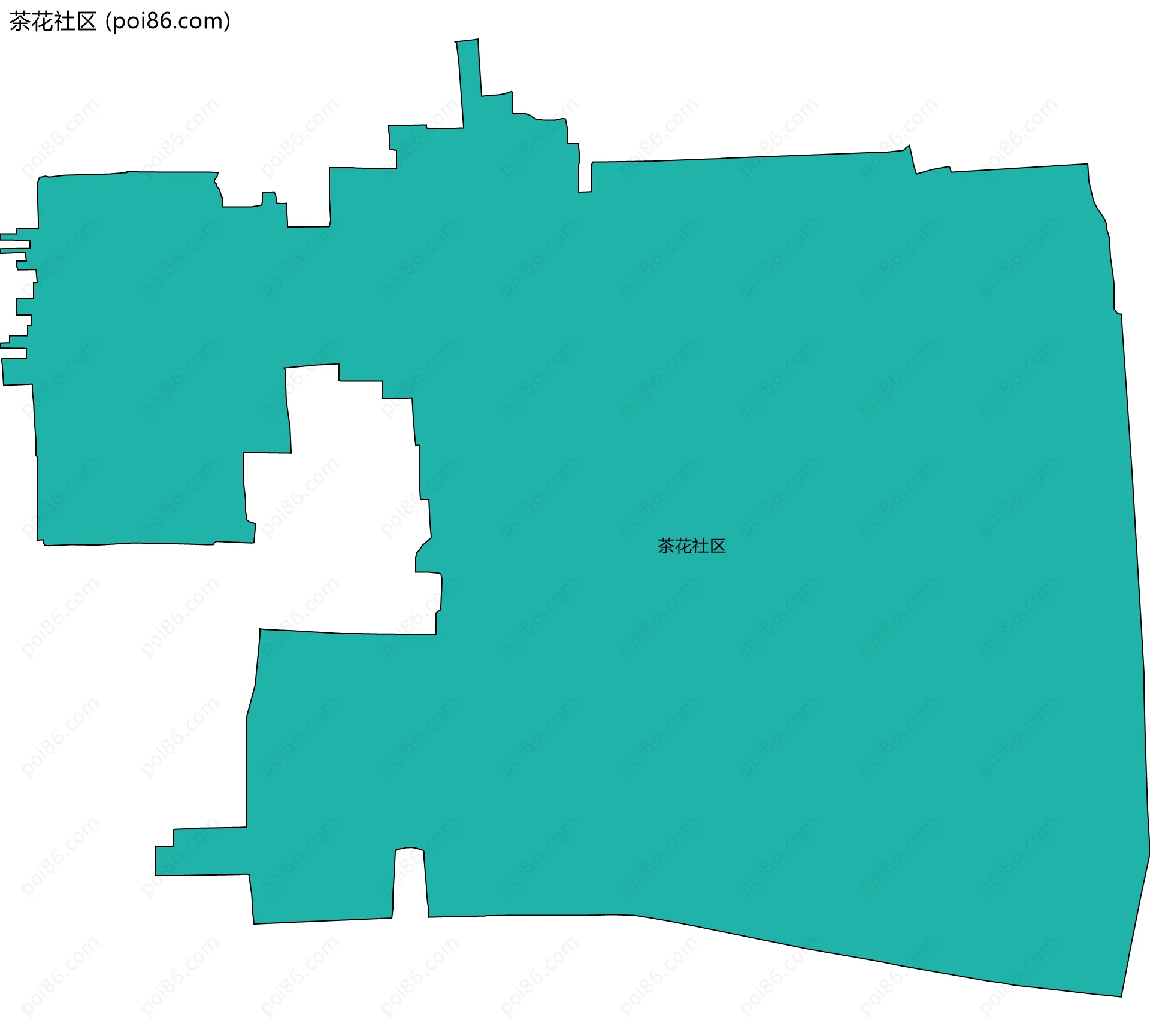 茶花社区边界地图