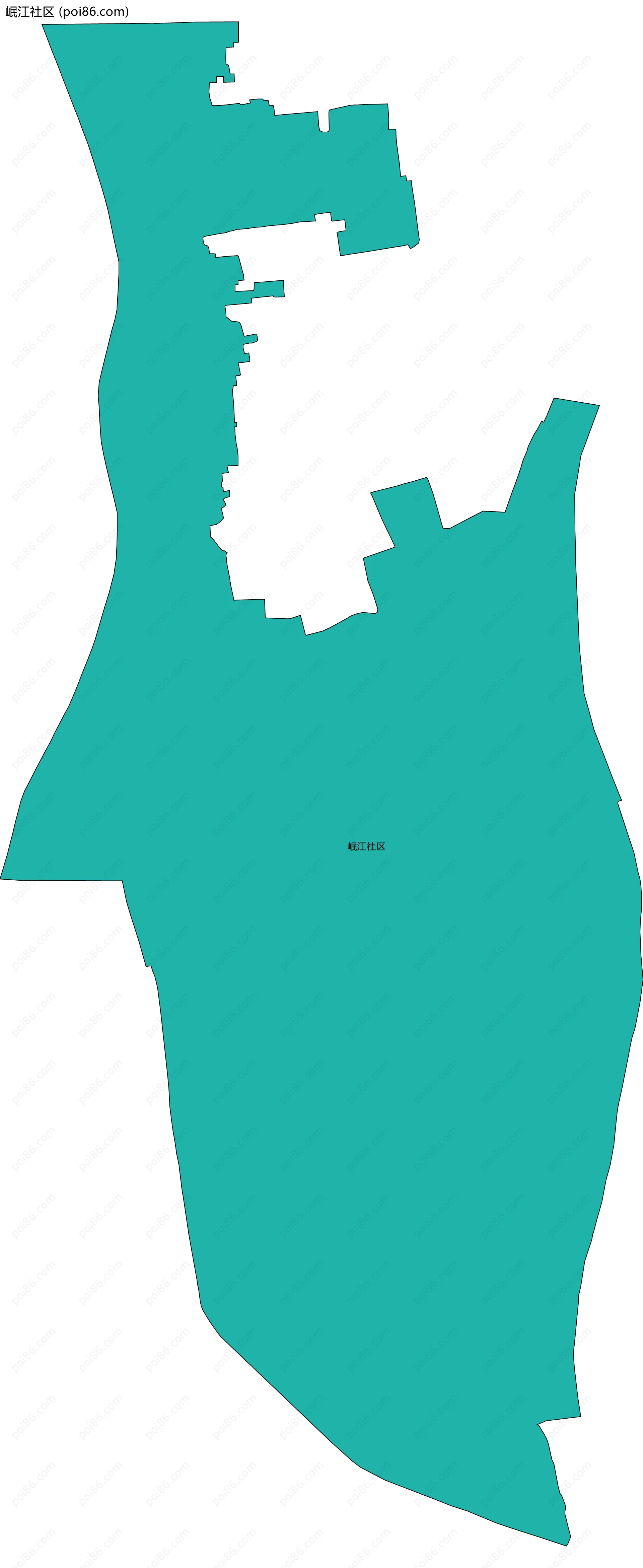 岷江社区边界地图