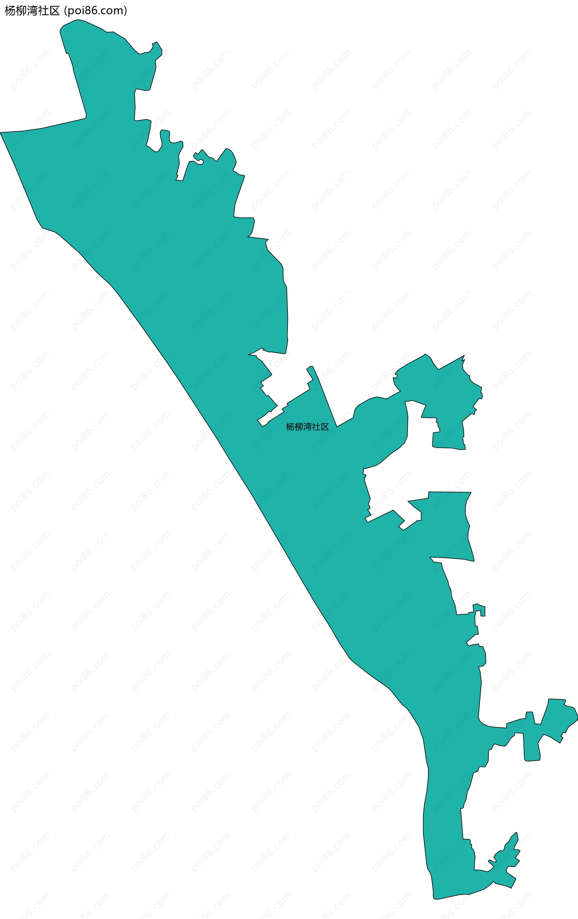 杨柳湾社区边界地图