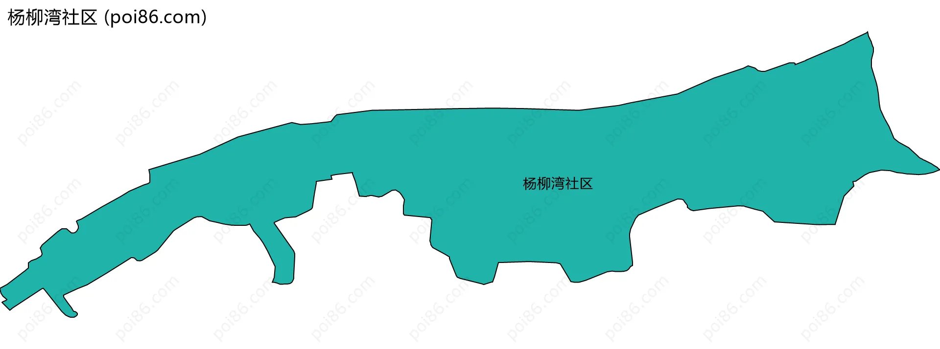 杨柳湾社区边界地图