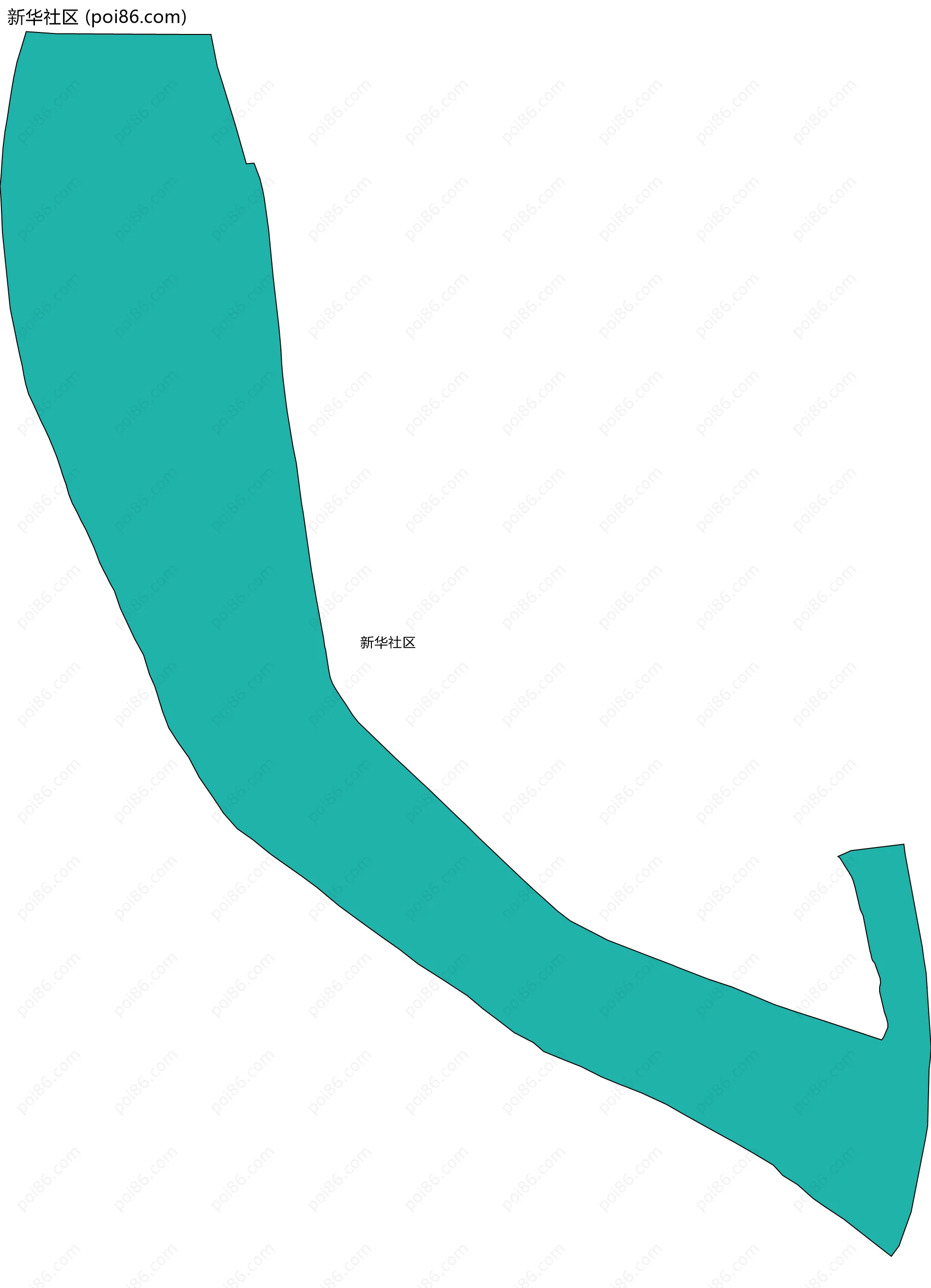 新华社区边界地图