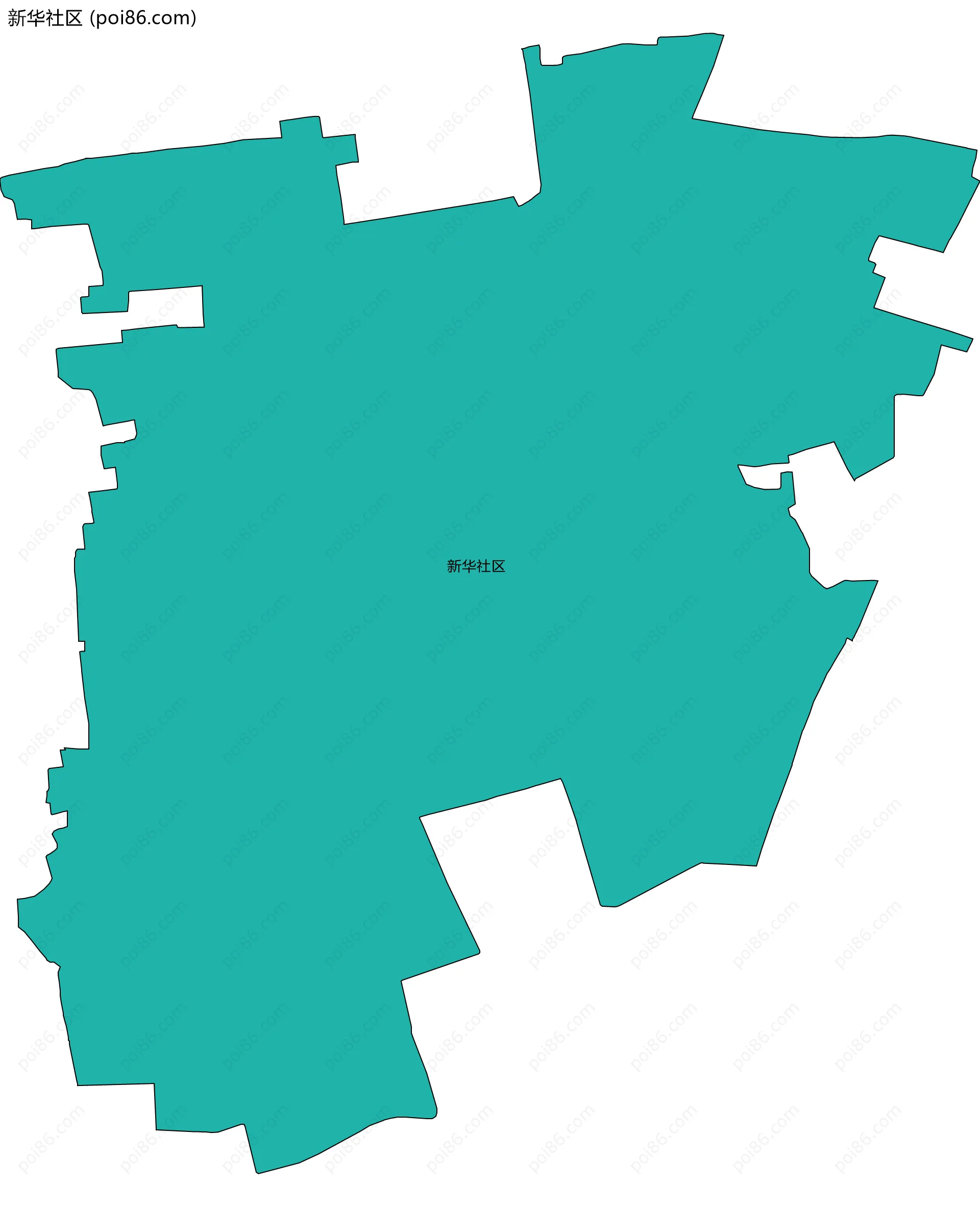 新华社区边界地图