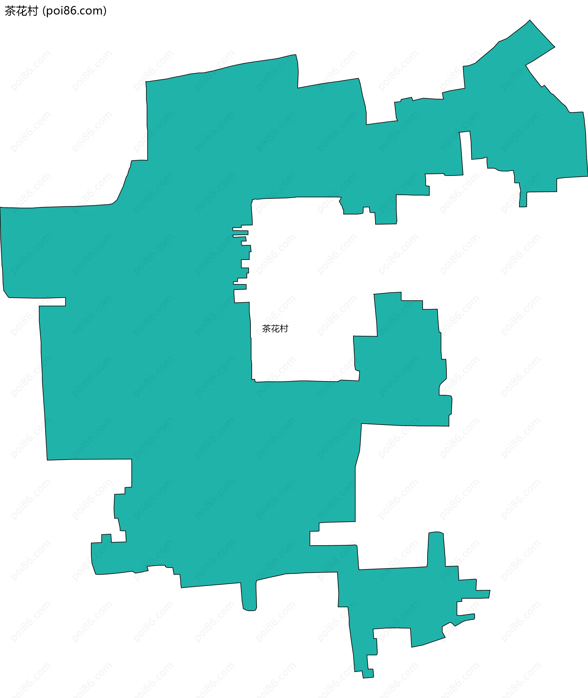 茶花村边界地图