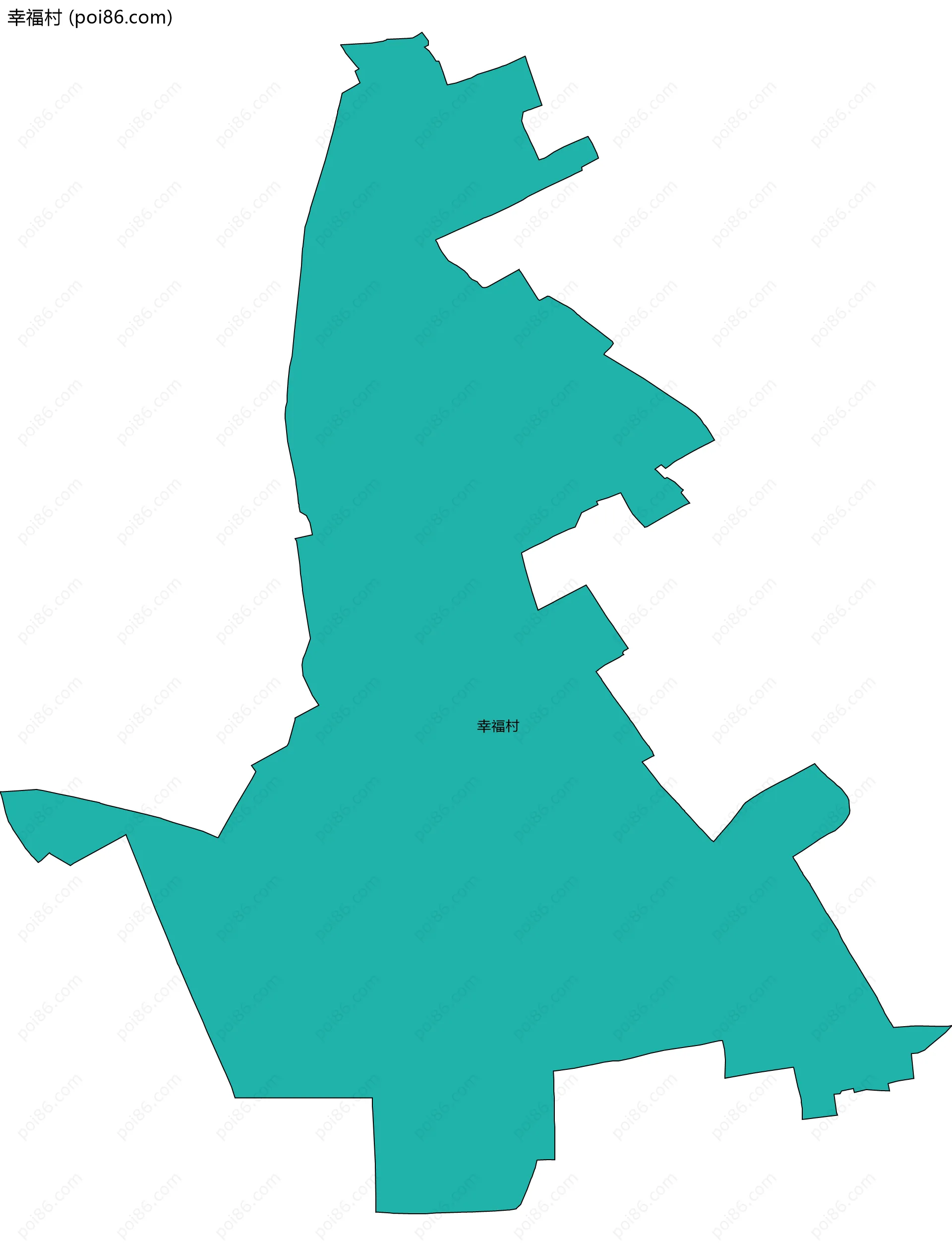 幸福村边界地图