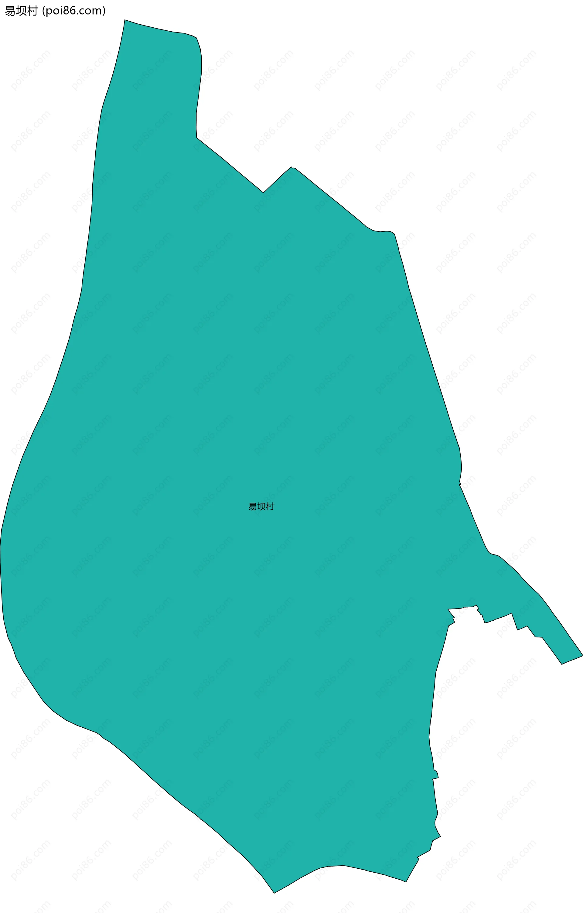 易坝村边界地图