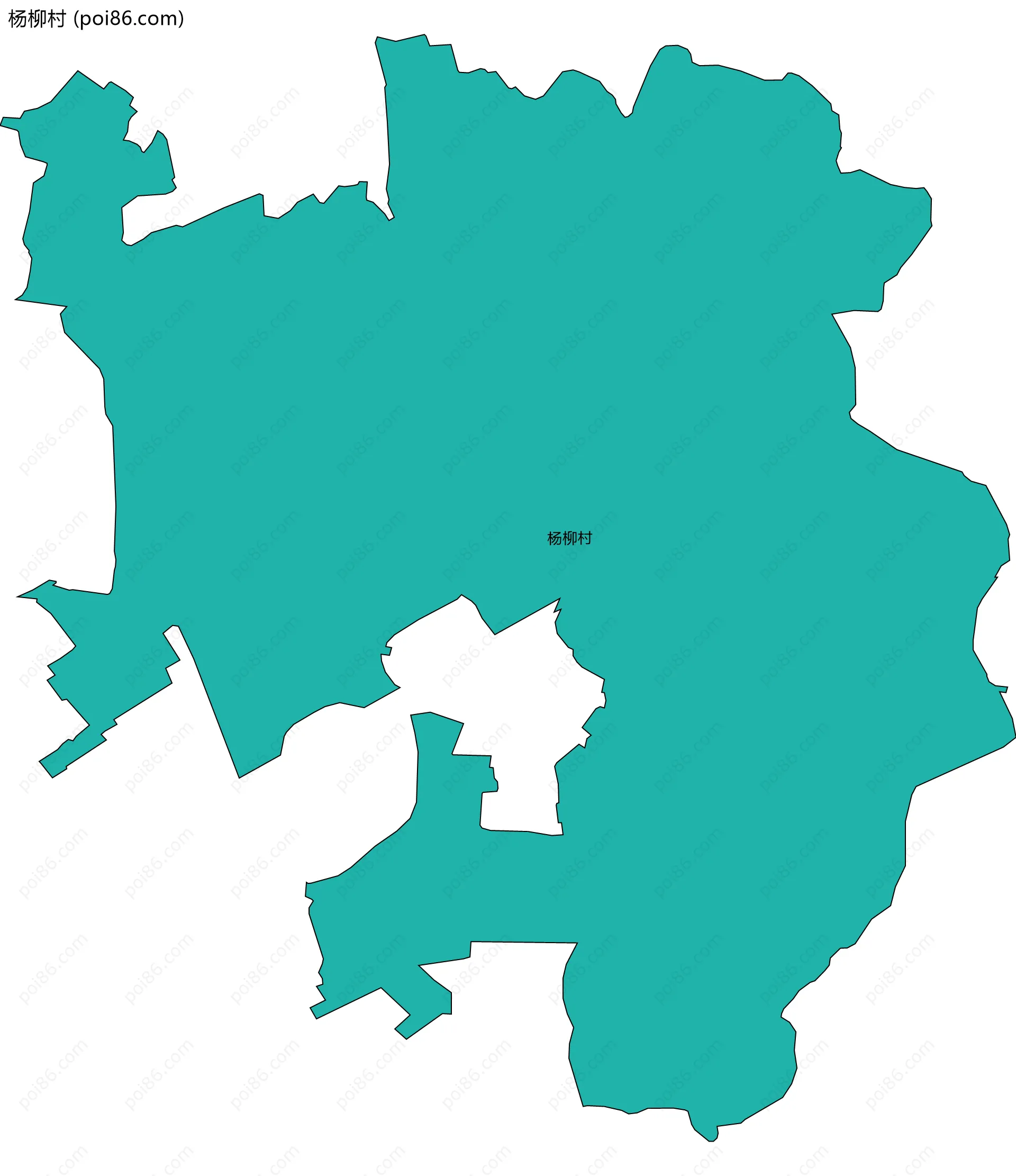 杨柳村边界地图