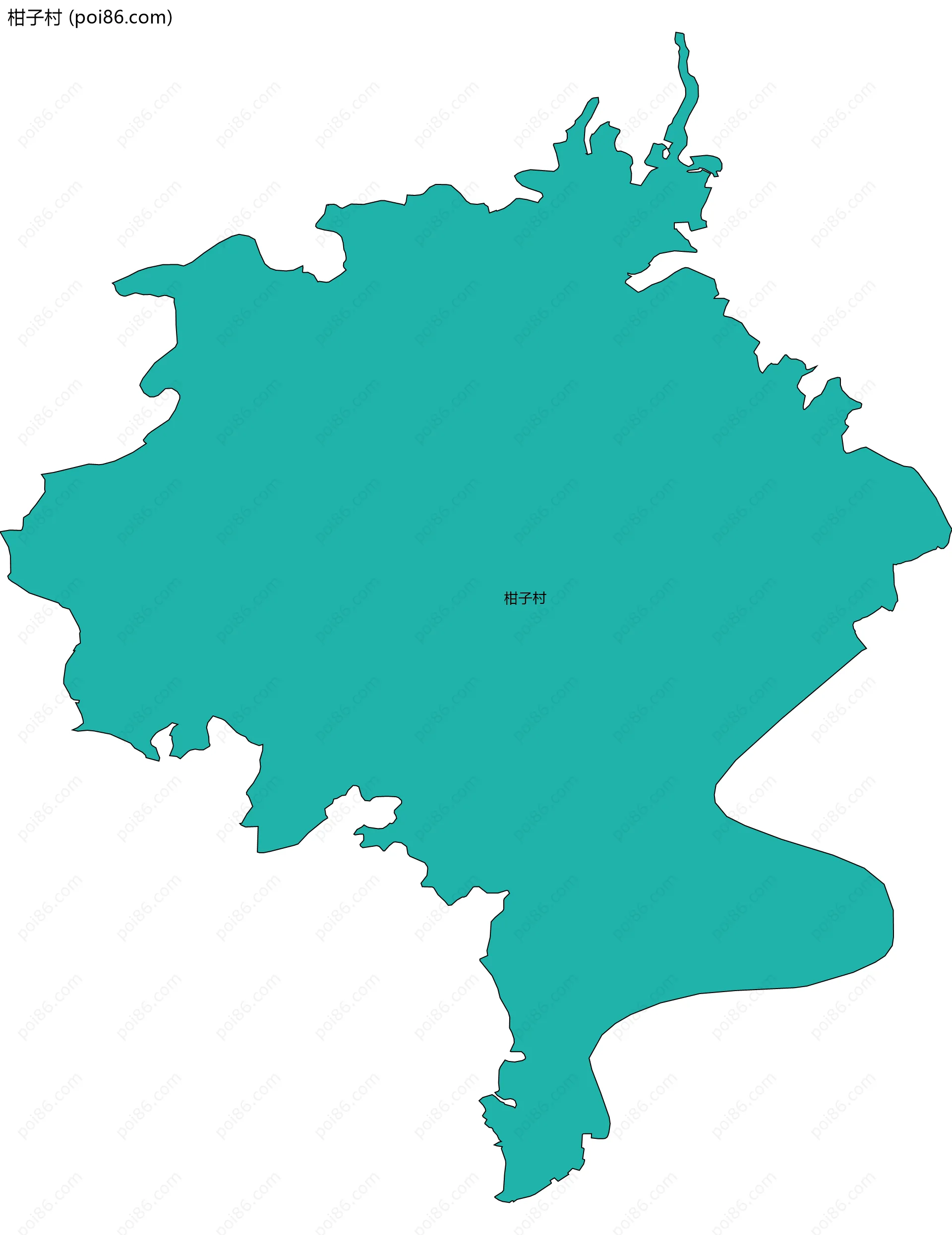 柑子村边界地图