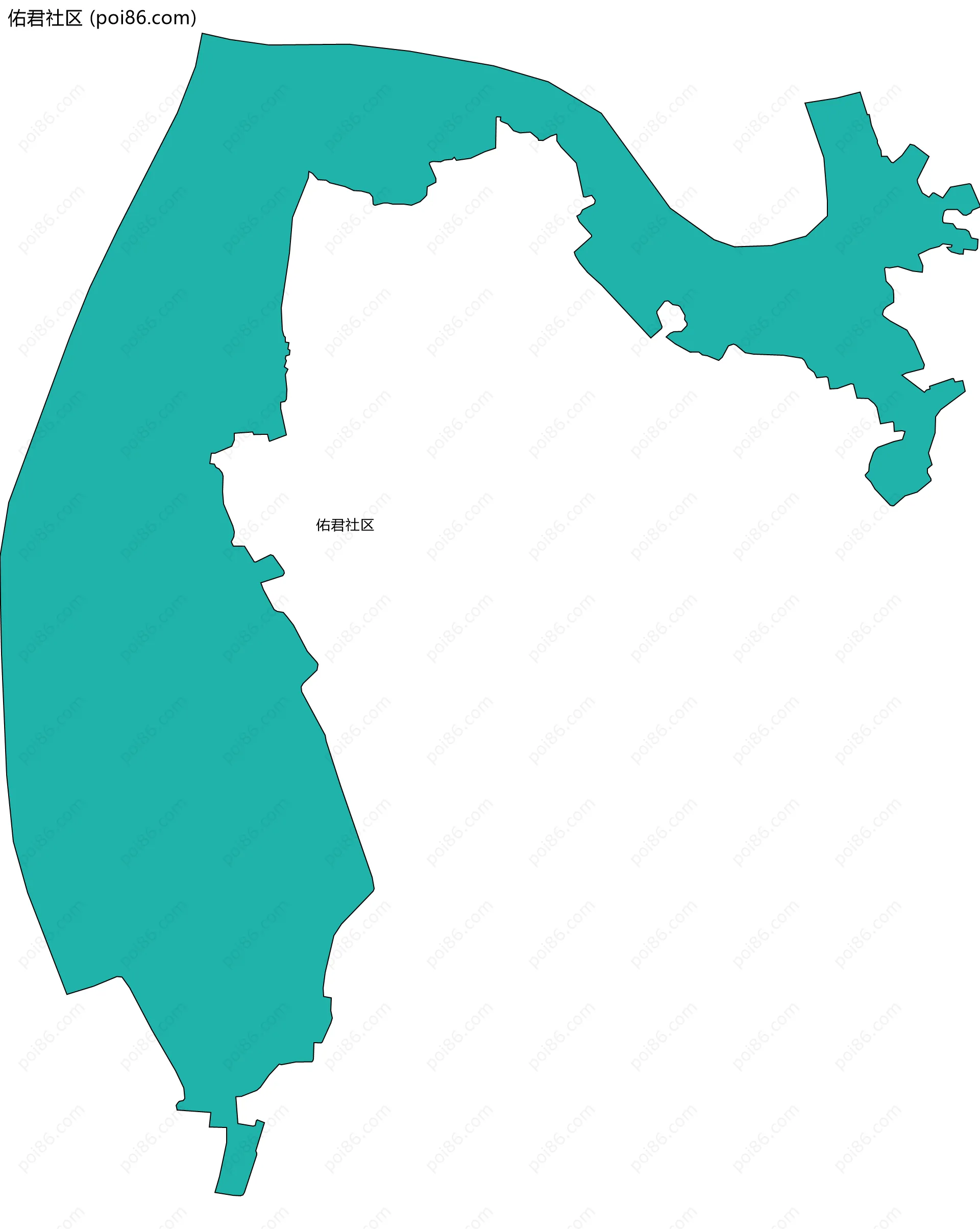 佑君社区边界地图