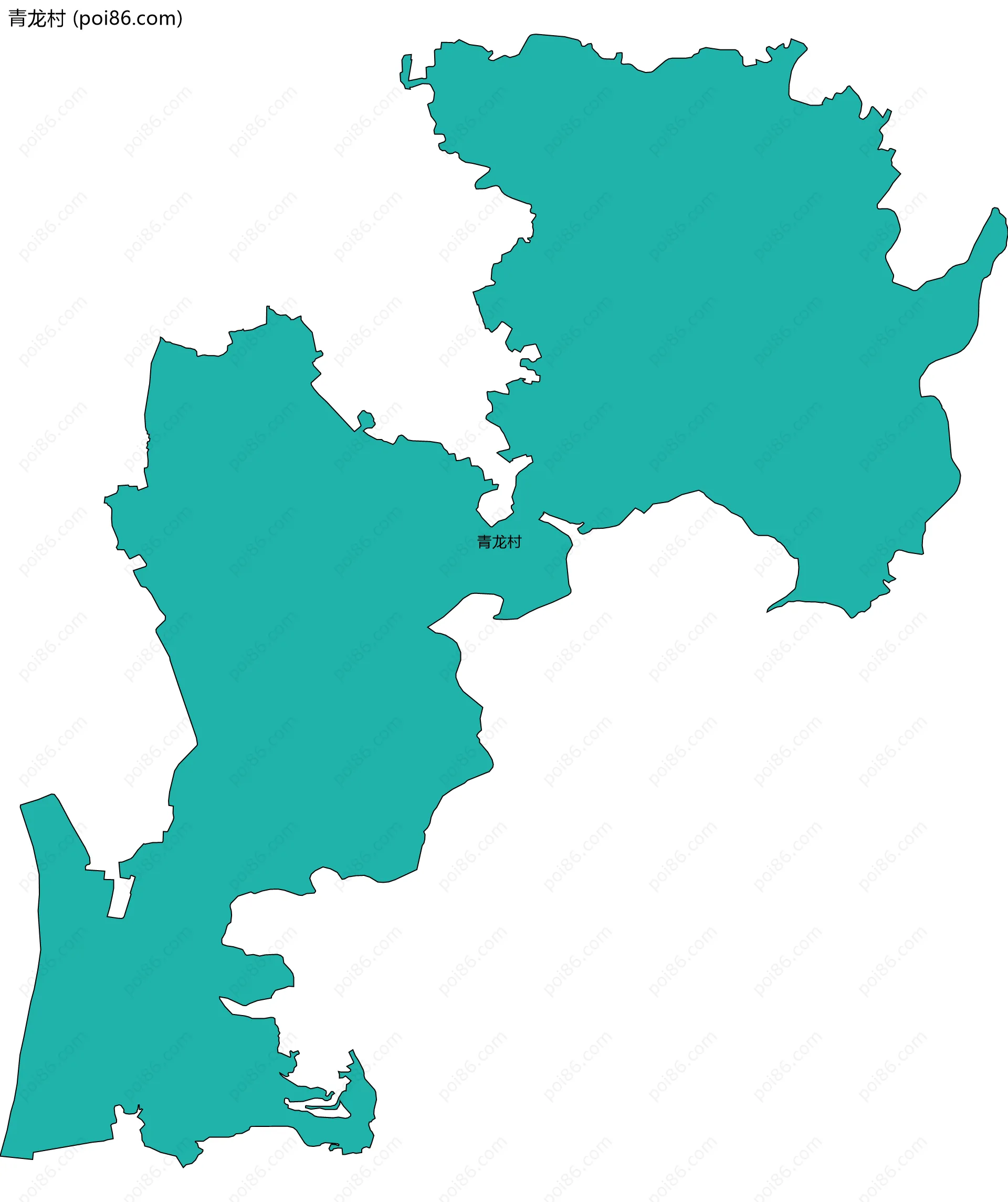 青龙村边界地图