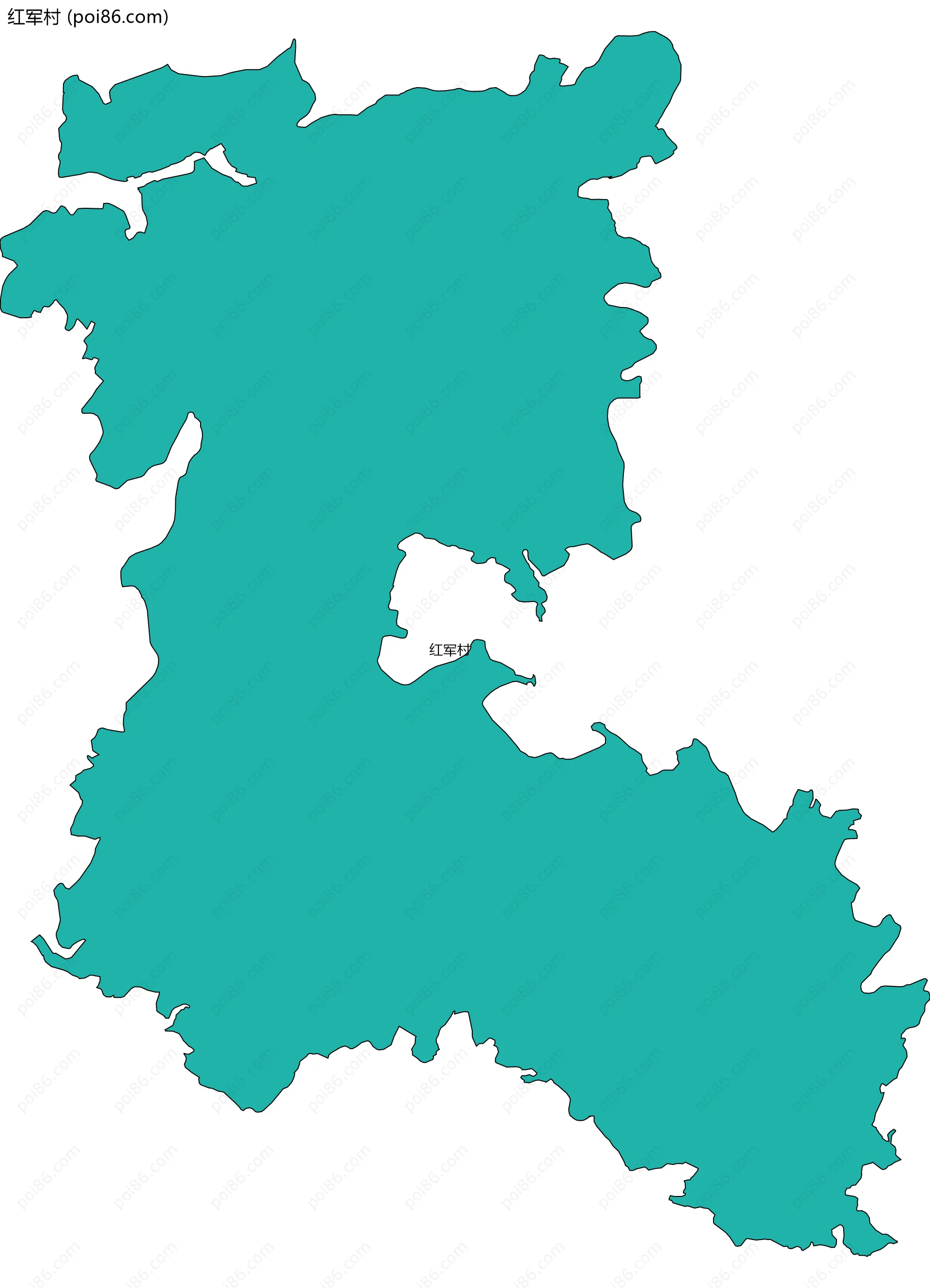 红军村边界地图