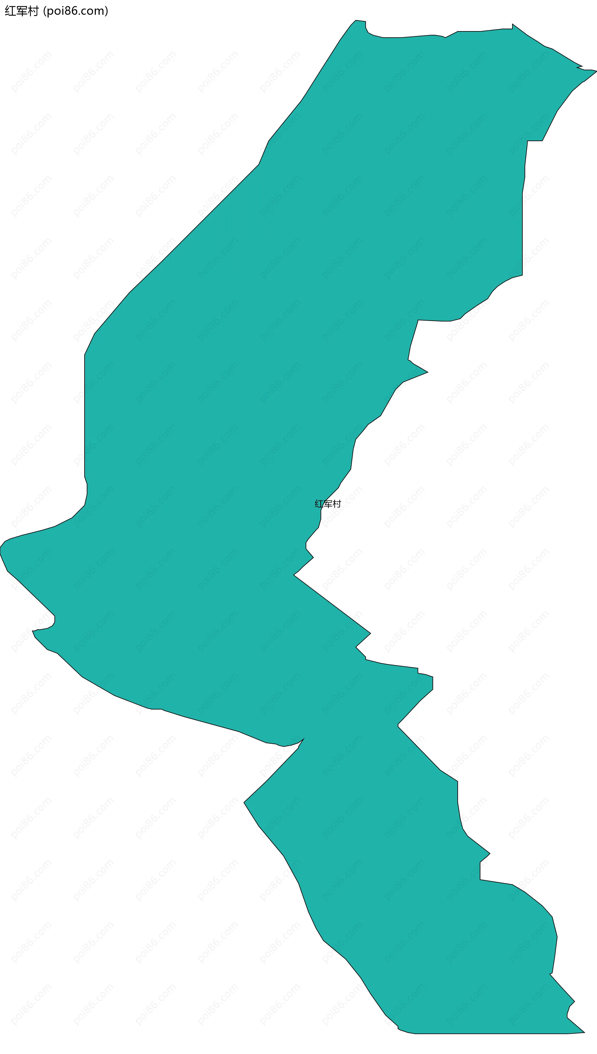 红军村边界地图