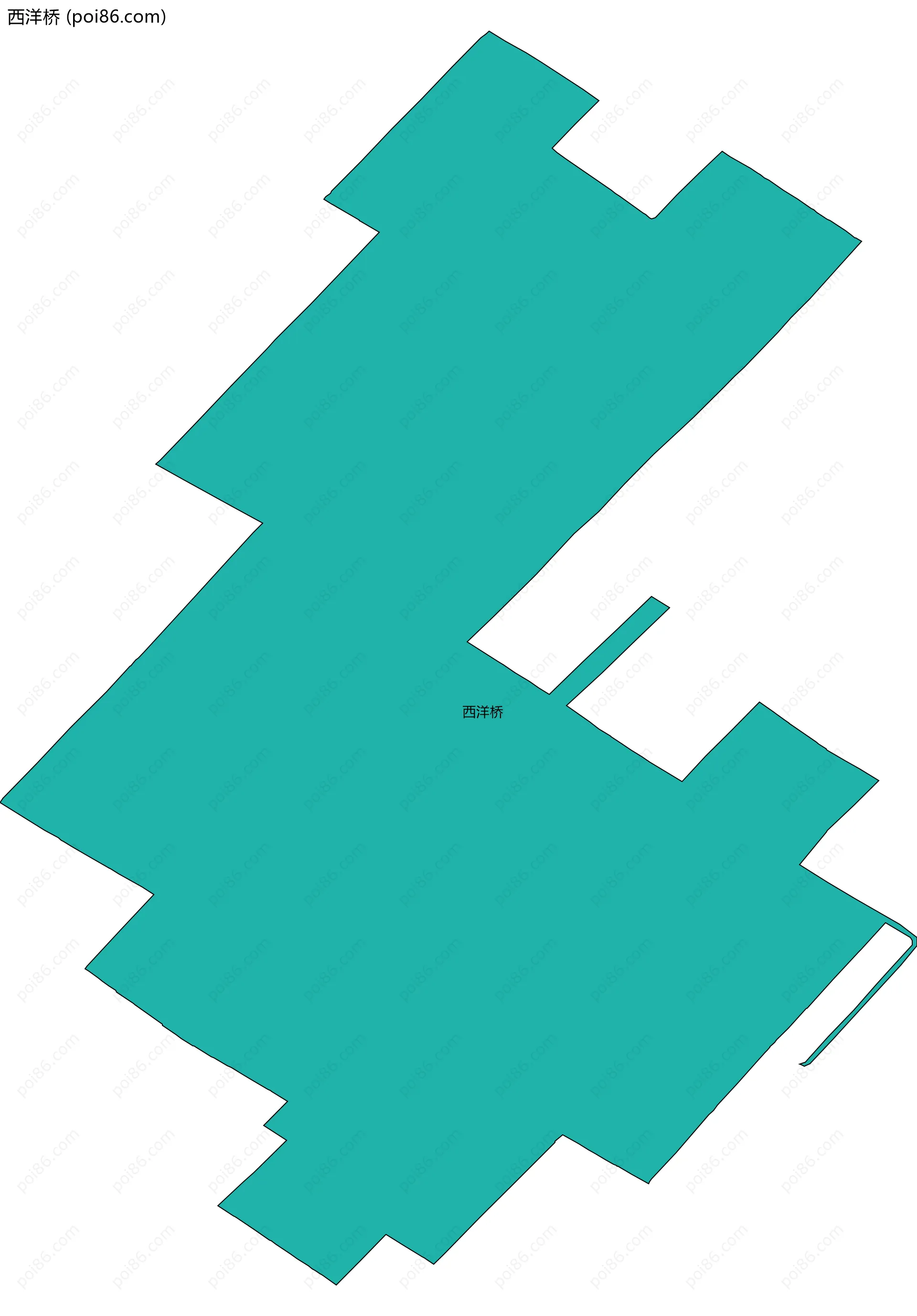 西洋桥边界地图