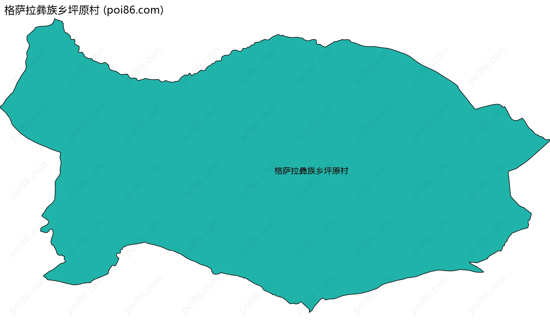 格萨拉彝族乡坪原村边界地图