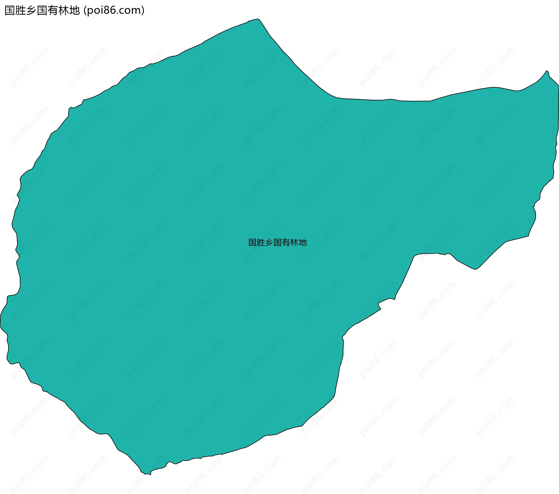 国胜乡国有林地边界地图