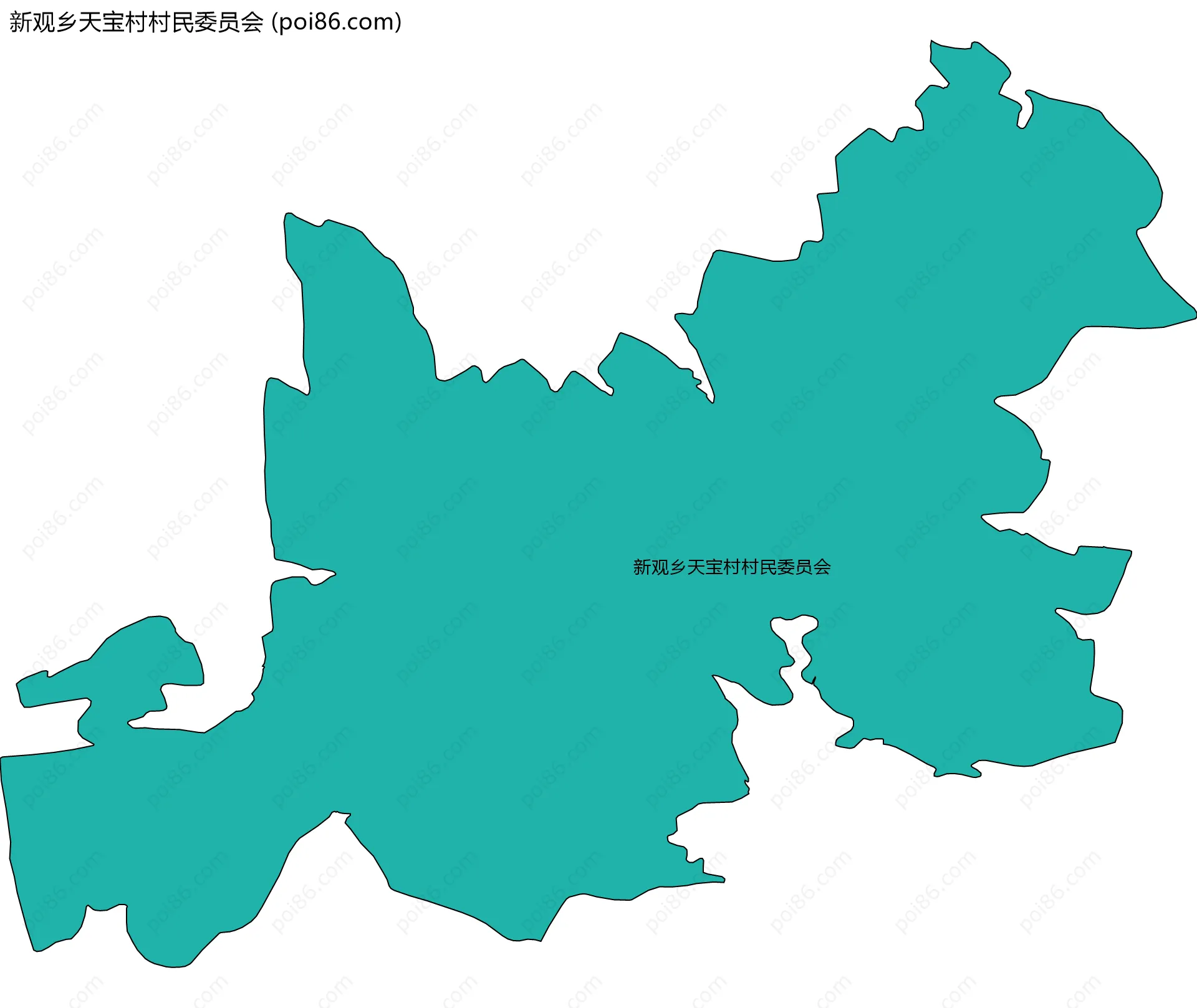 新观乡天宝村村民委员会边界地图