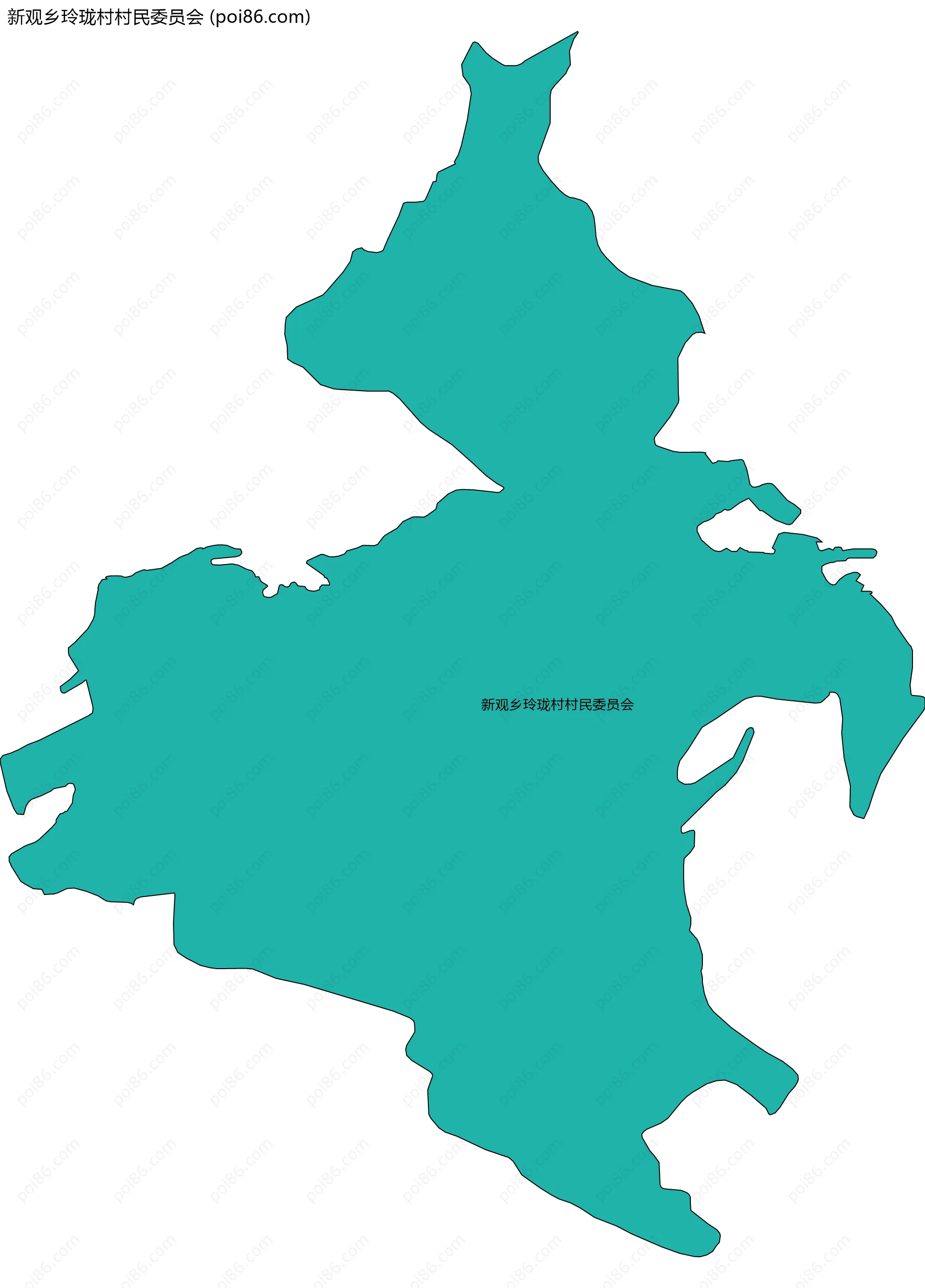 新观乡玲珑村村民委员会边界地图