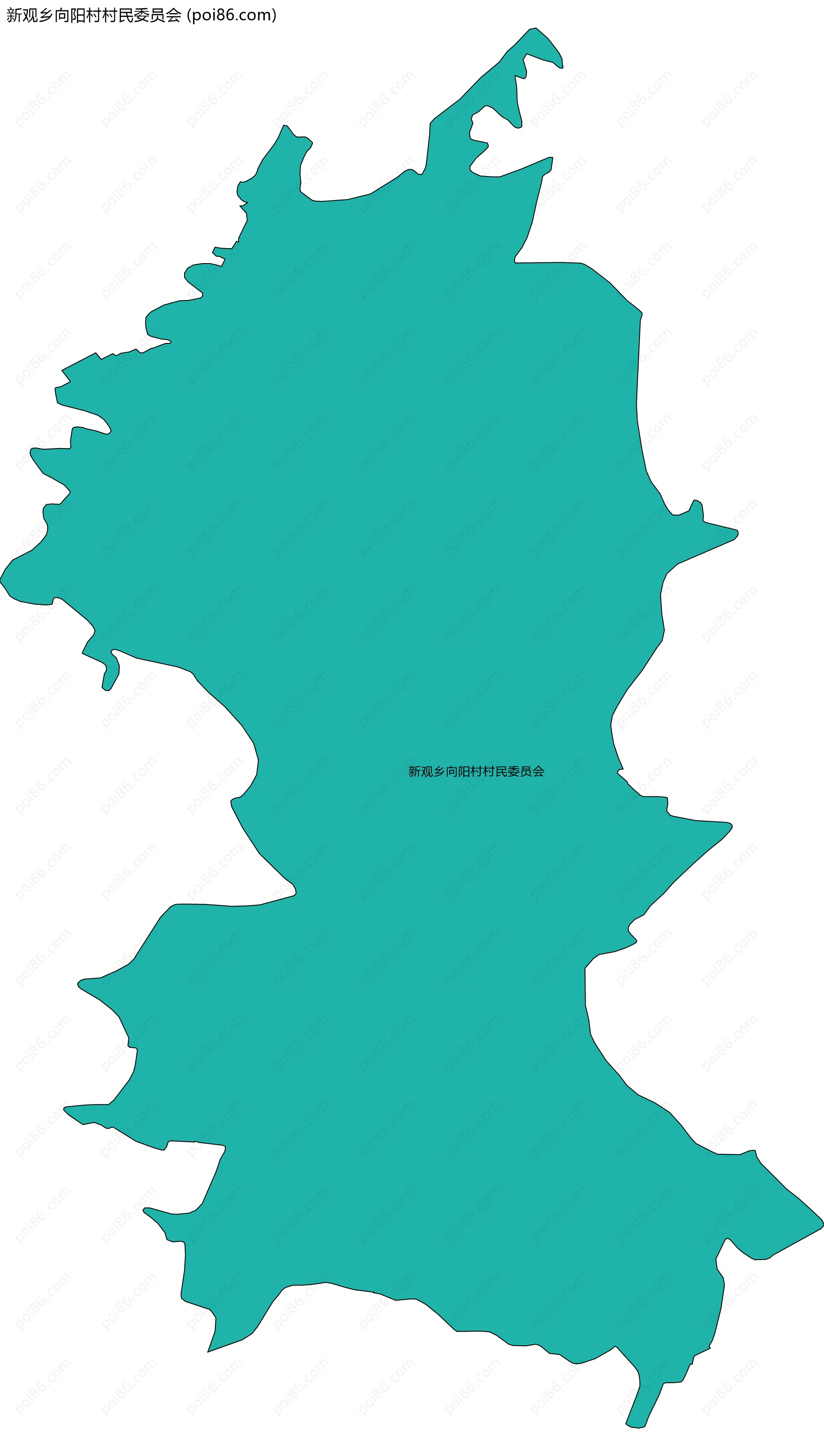 新观乡向阳村村民委员会边界地图