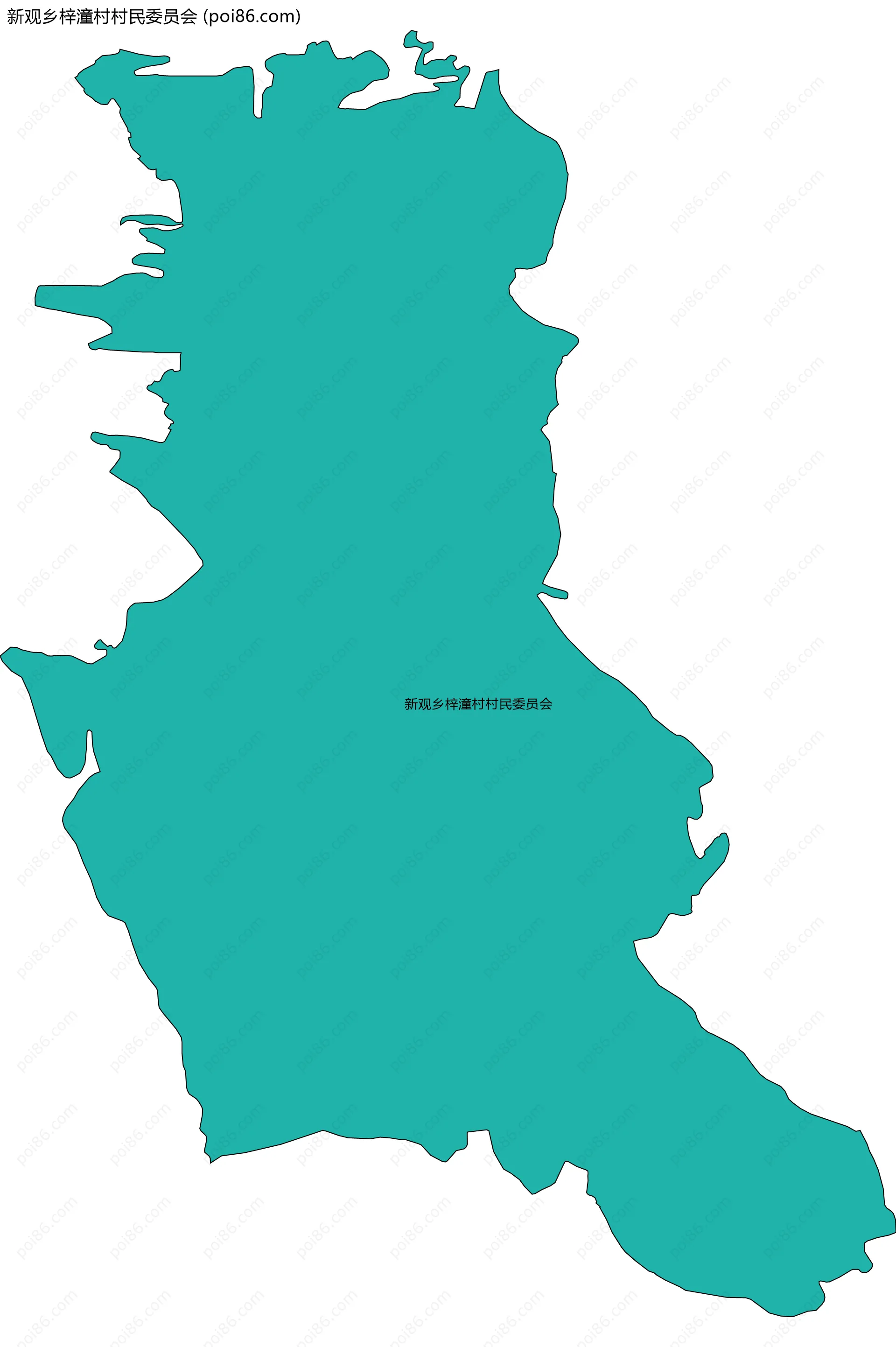 新观乡梓潼村村民委员会边界地图