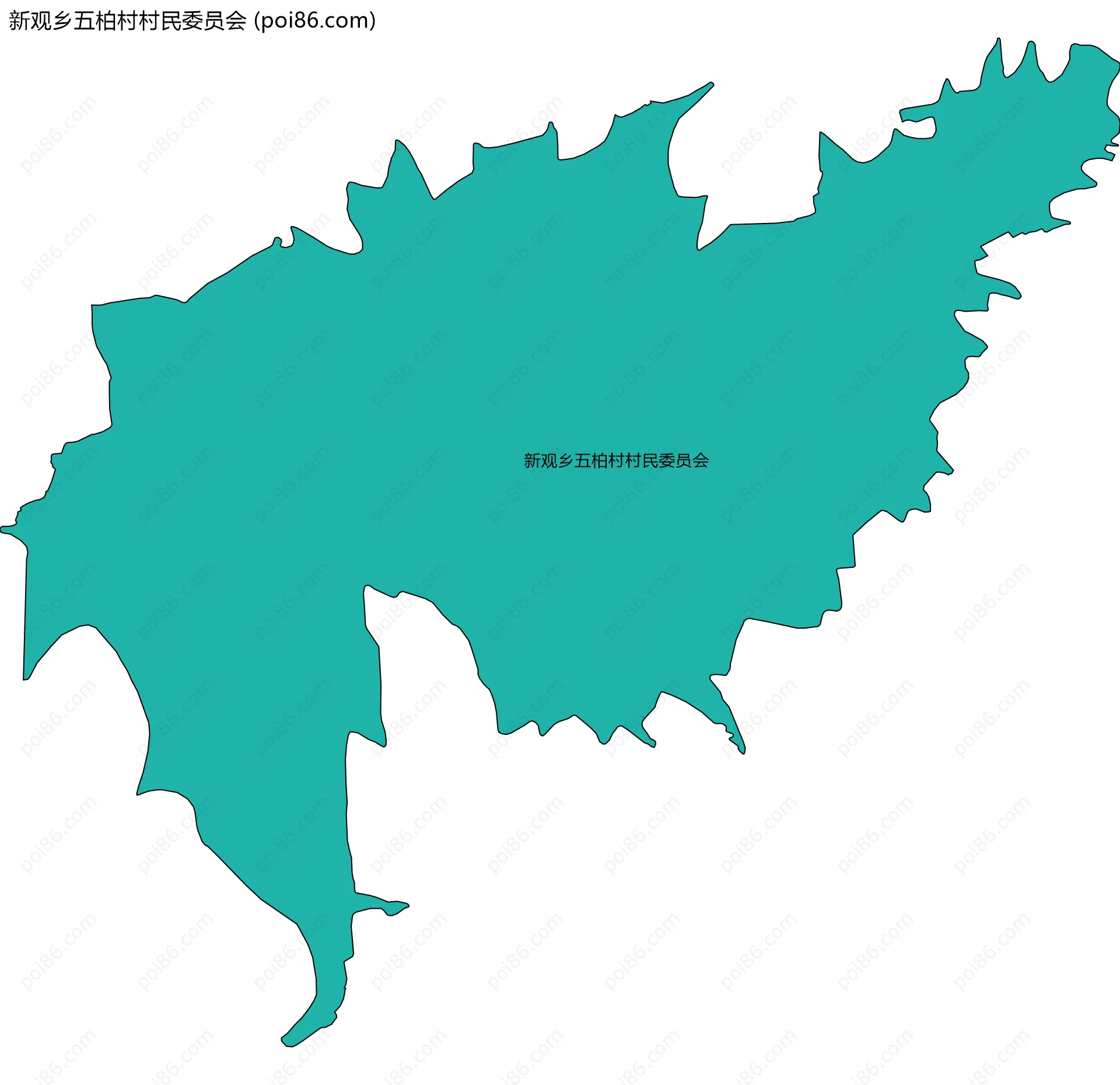 新观乡五柏村村民委员会边界地图