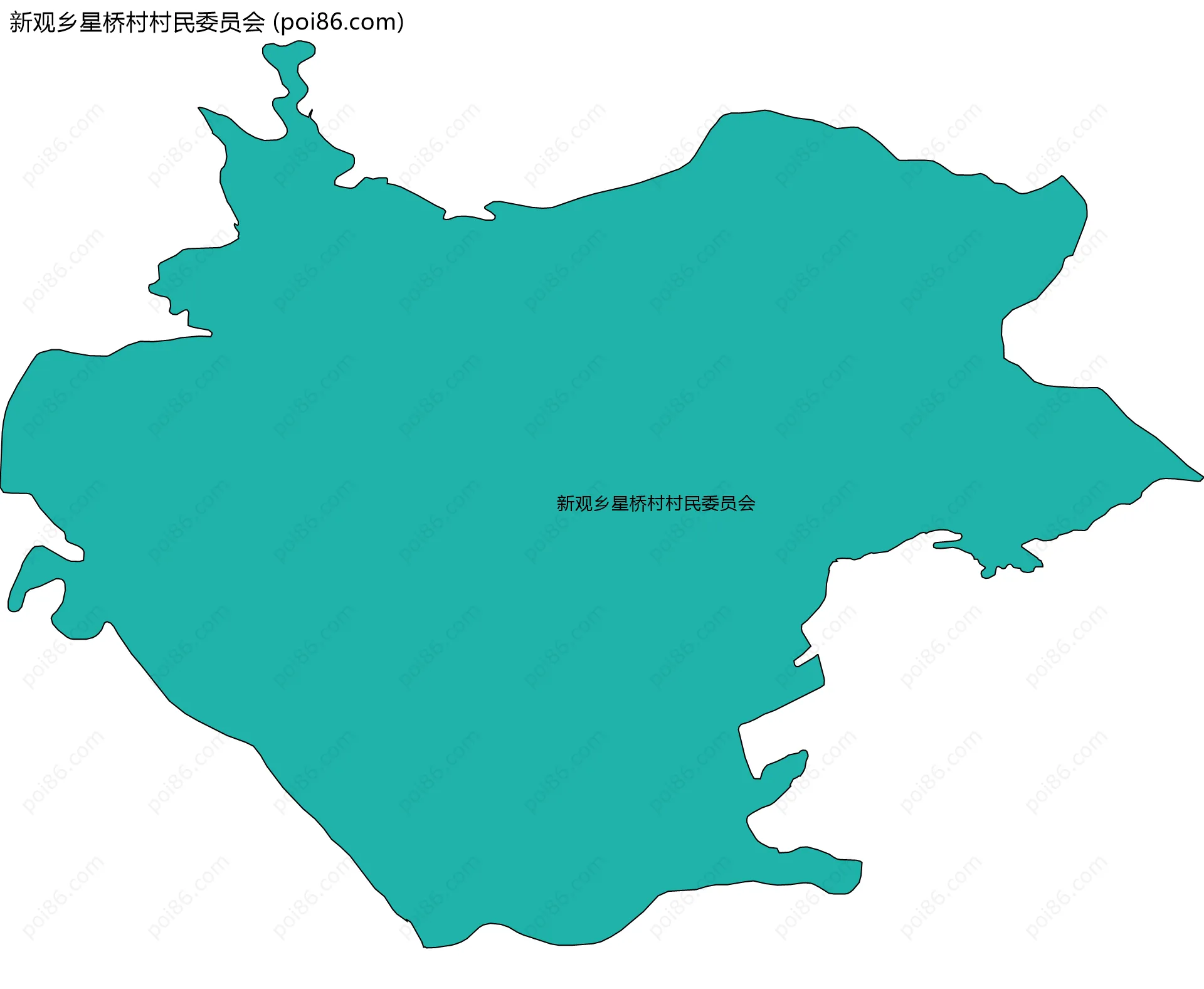 新观乡星桥村村民委员会边界地图