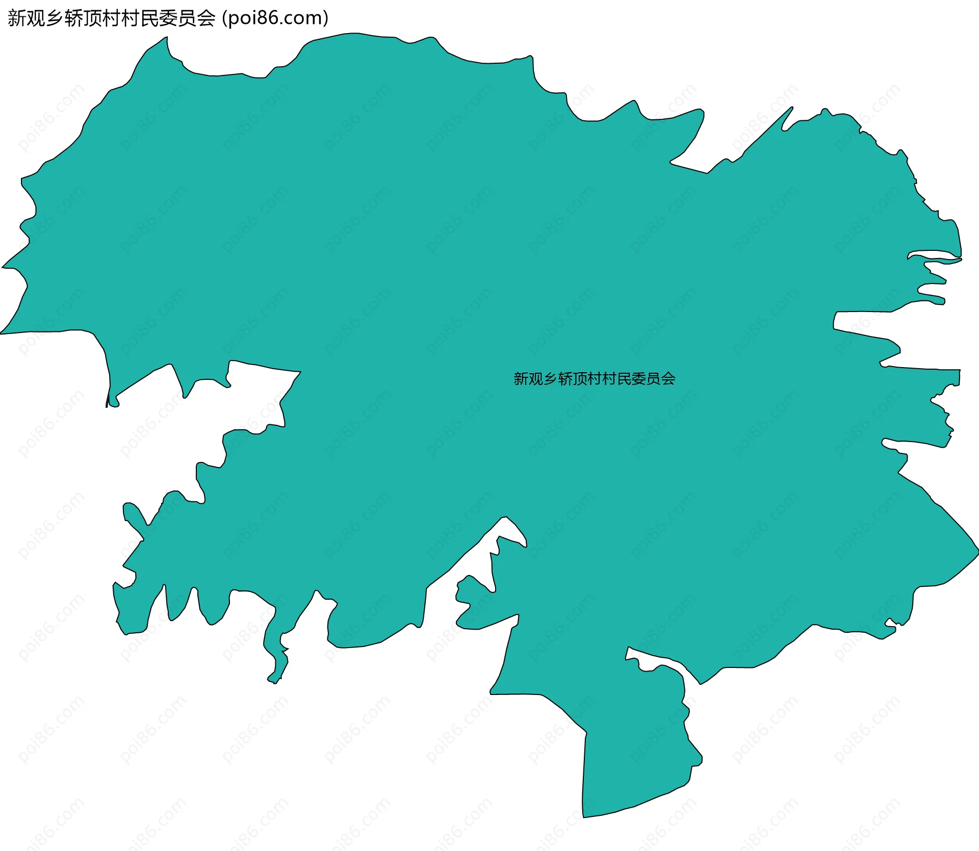 新观乡轿顶村村民委员会边界地图