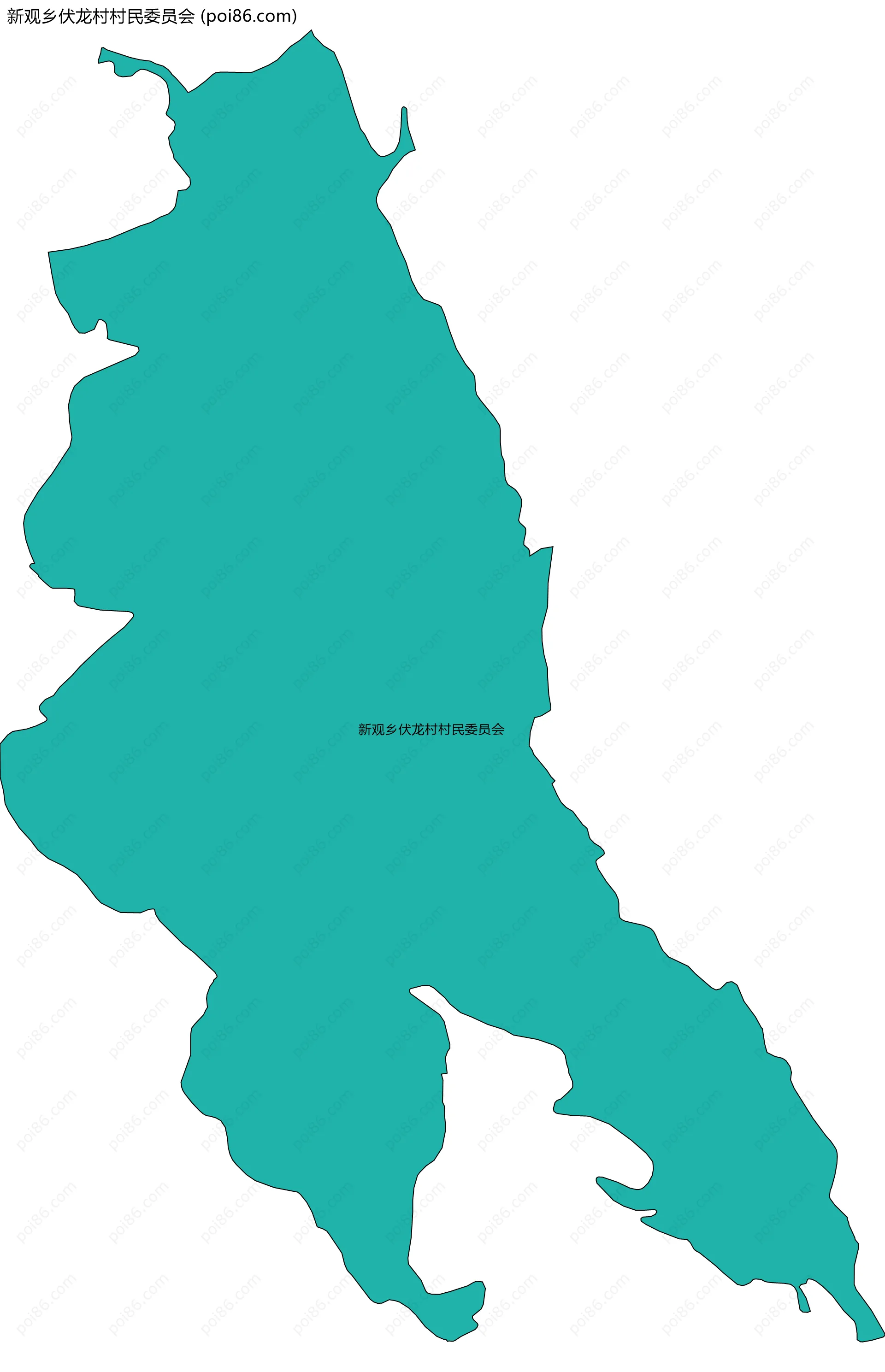 新观乡伏龙村村民委员会边界地图