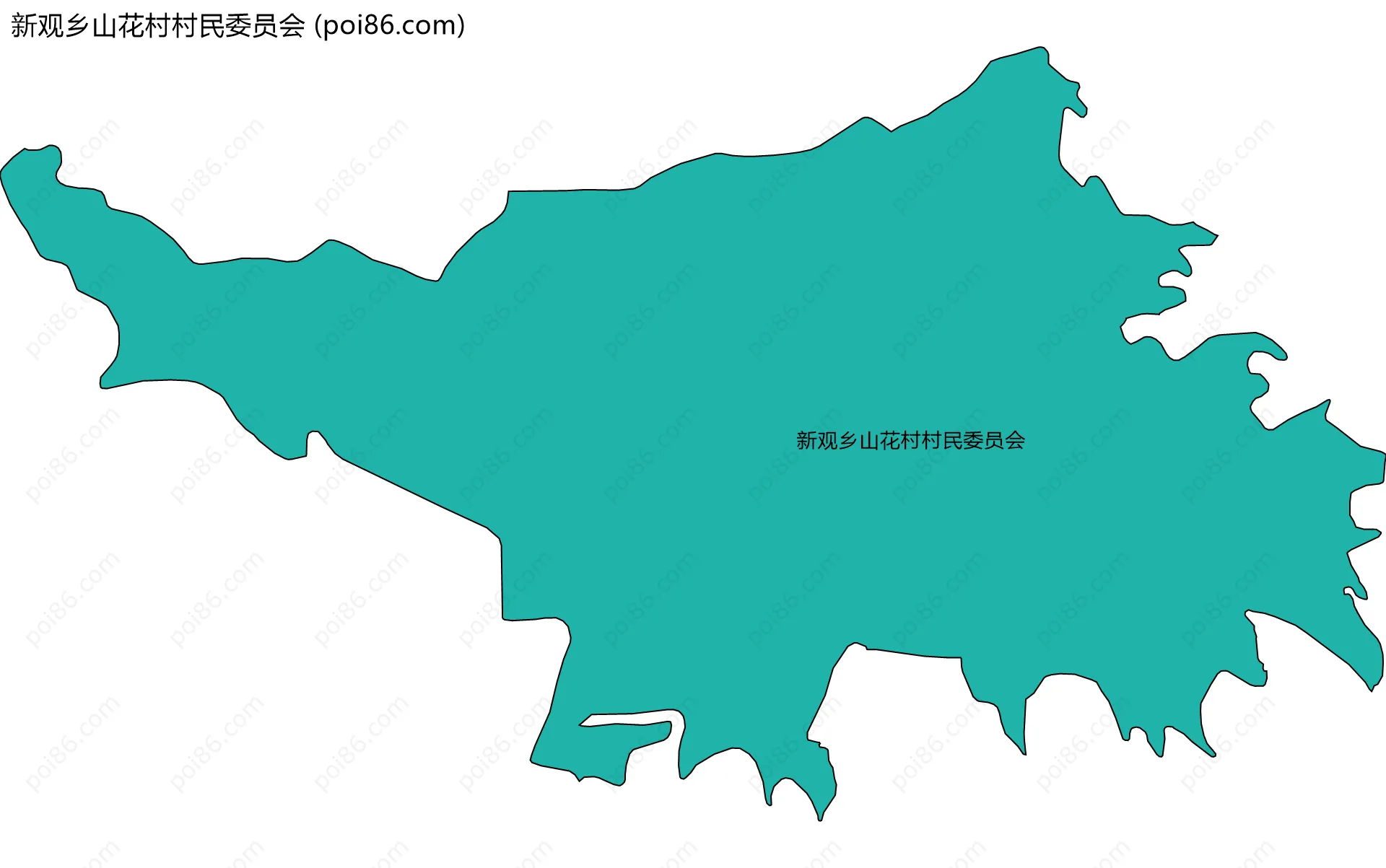 新观乡山花村村民委员会边界地图