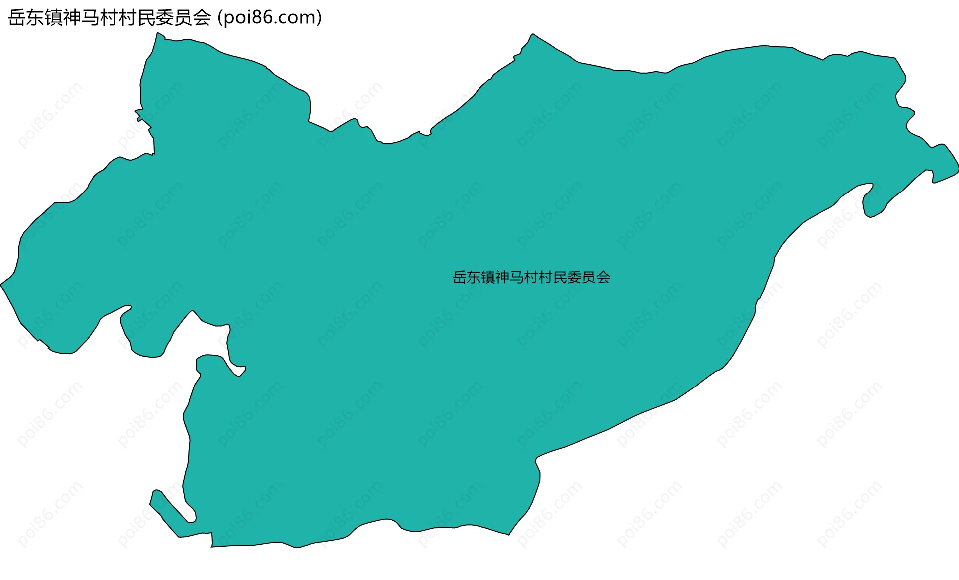 岳东镇神马村村民委员会边界地图