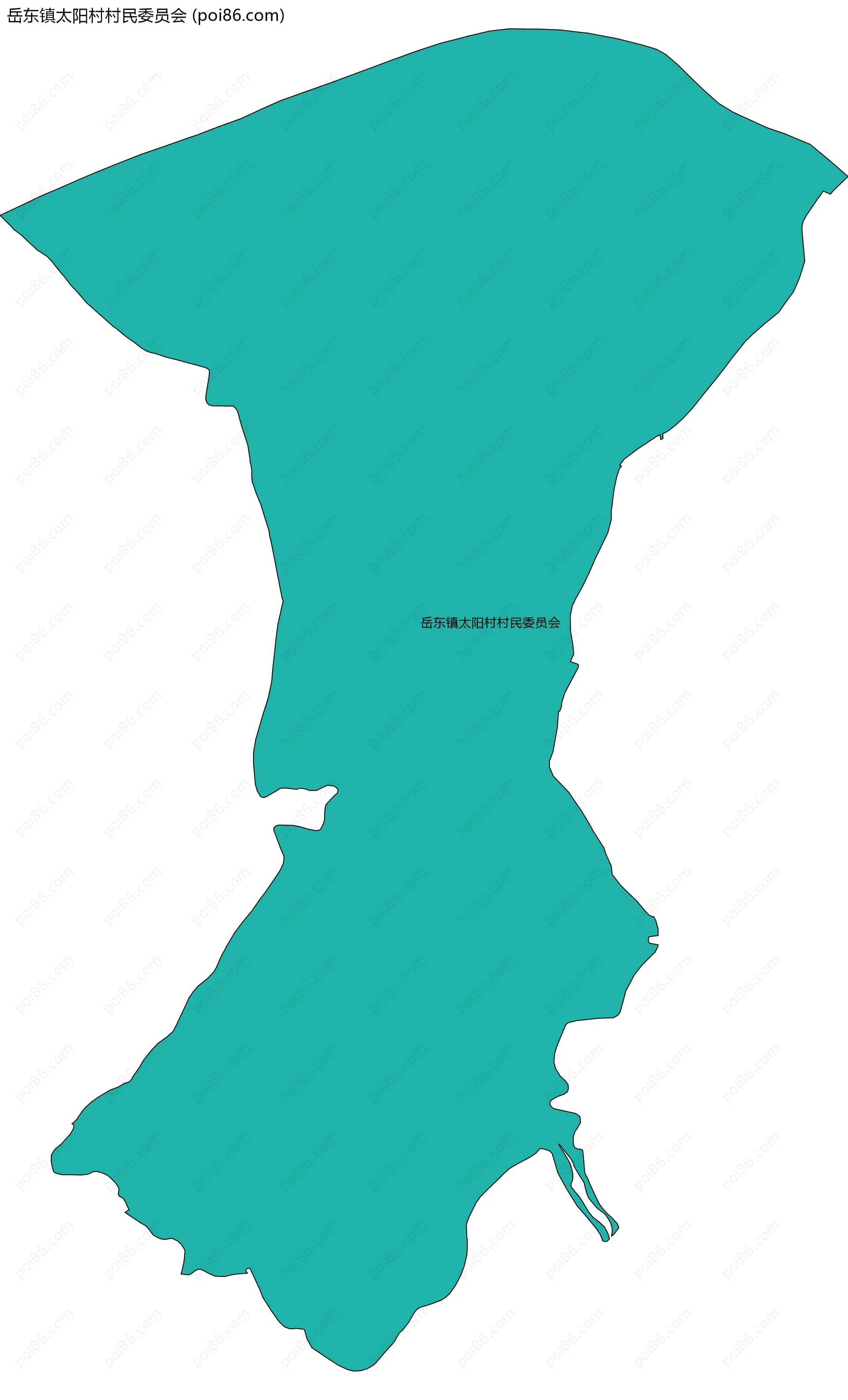 岳东镇太阳村村民委员会边界地图