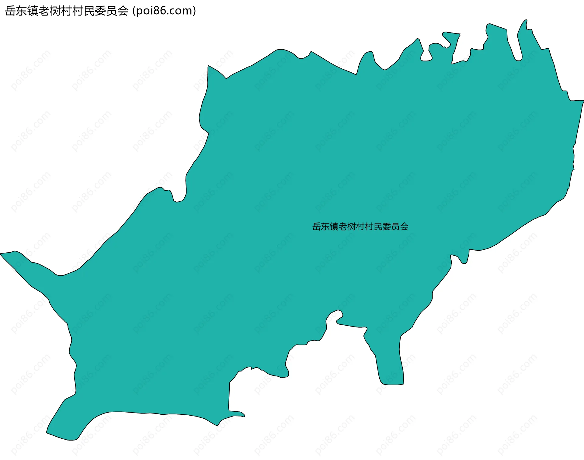 岳东镇老树村村民委员会边界地图