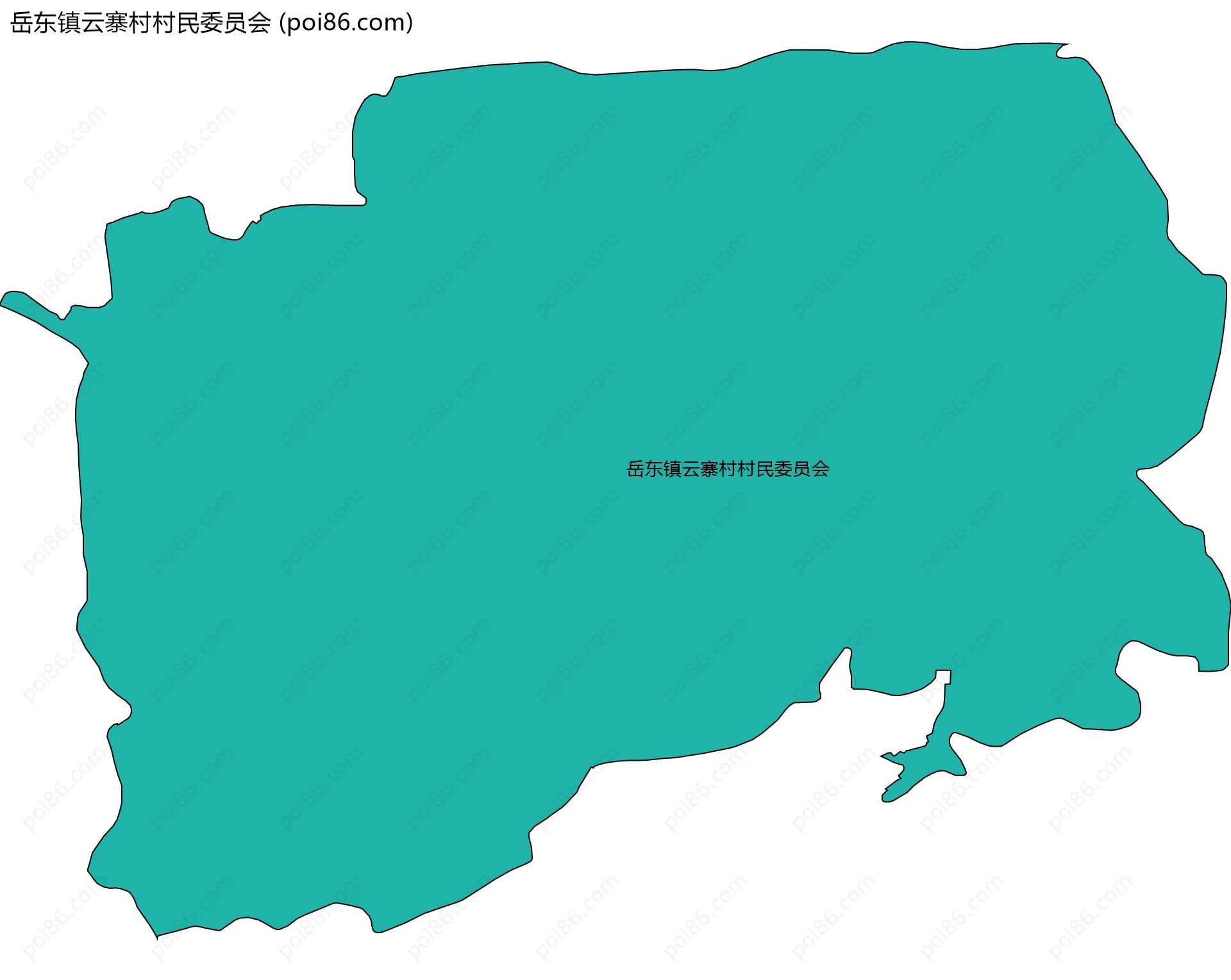 岳东镇云寨村村民委员会边界地图