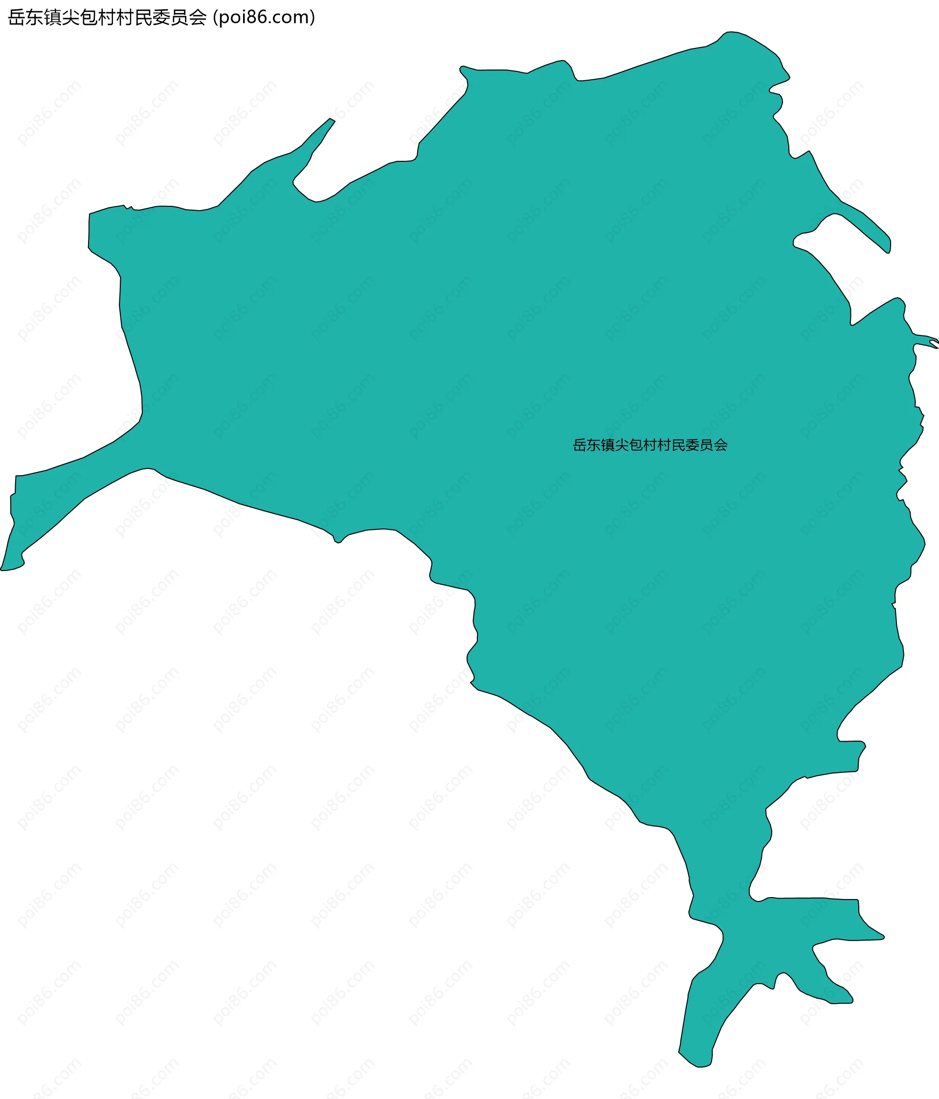 岳东镇尖包村村民委员会边界地图