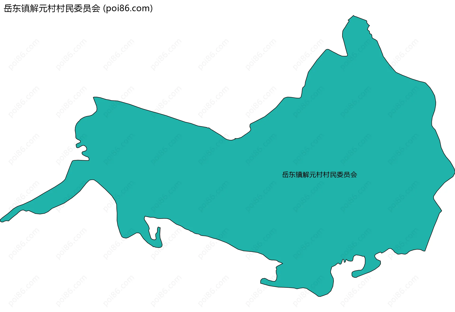 岳东镇解元村村民委员会边界地图