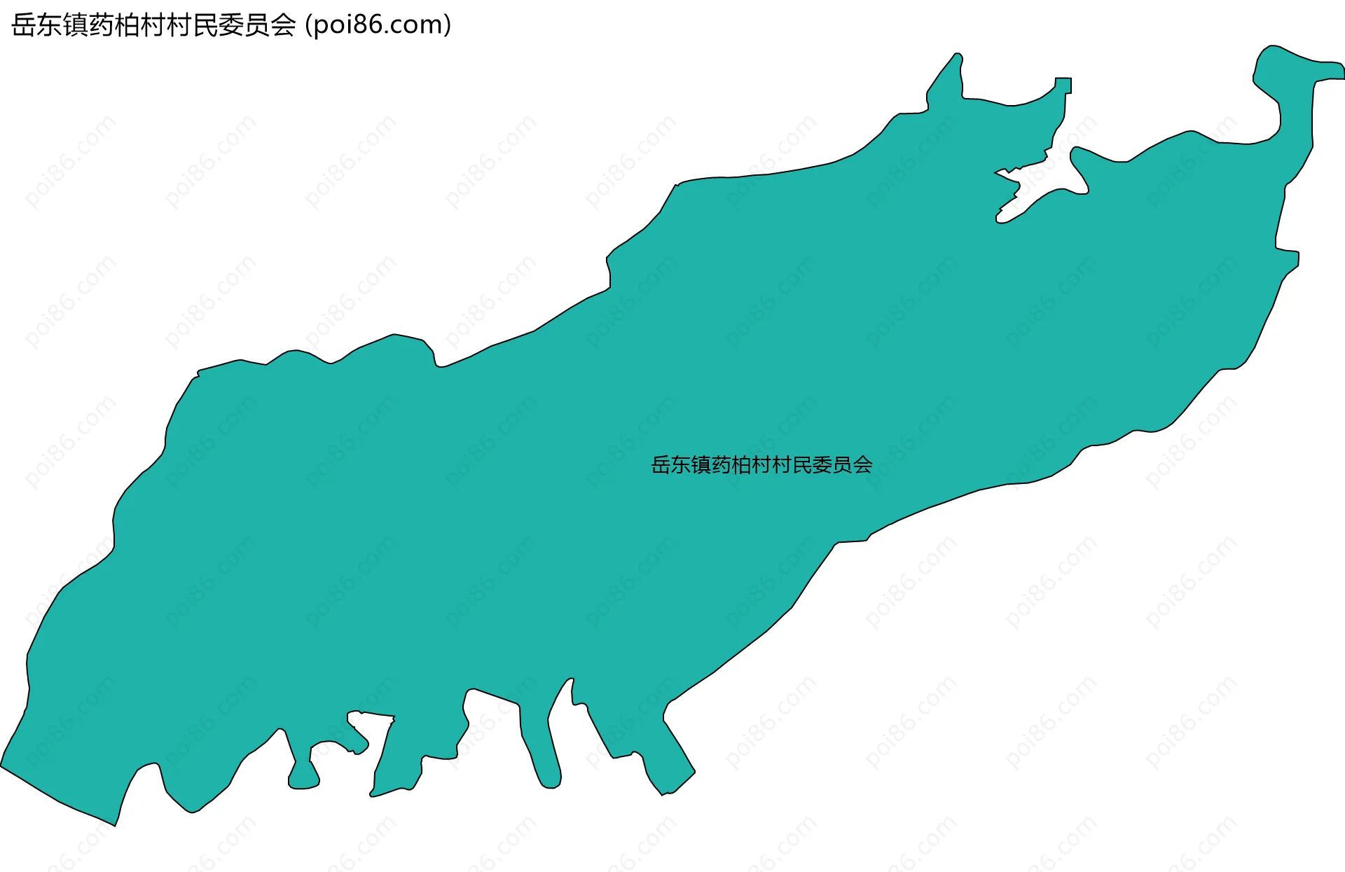 岳东镇药柏村村民委员会边界地图