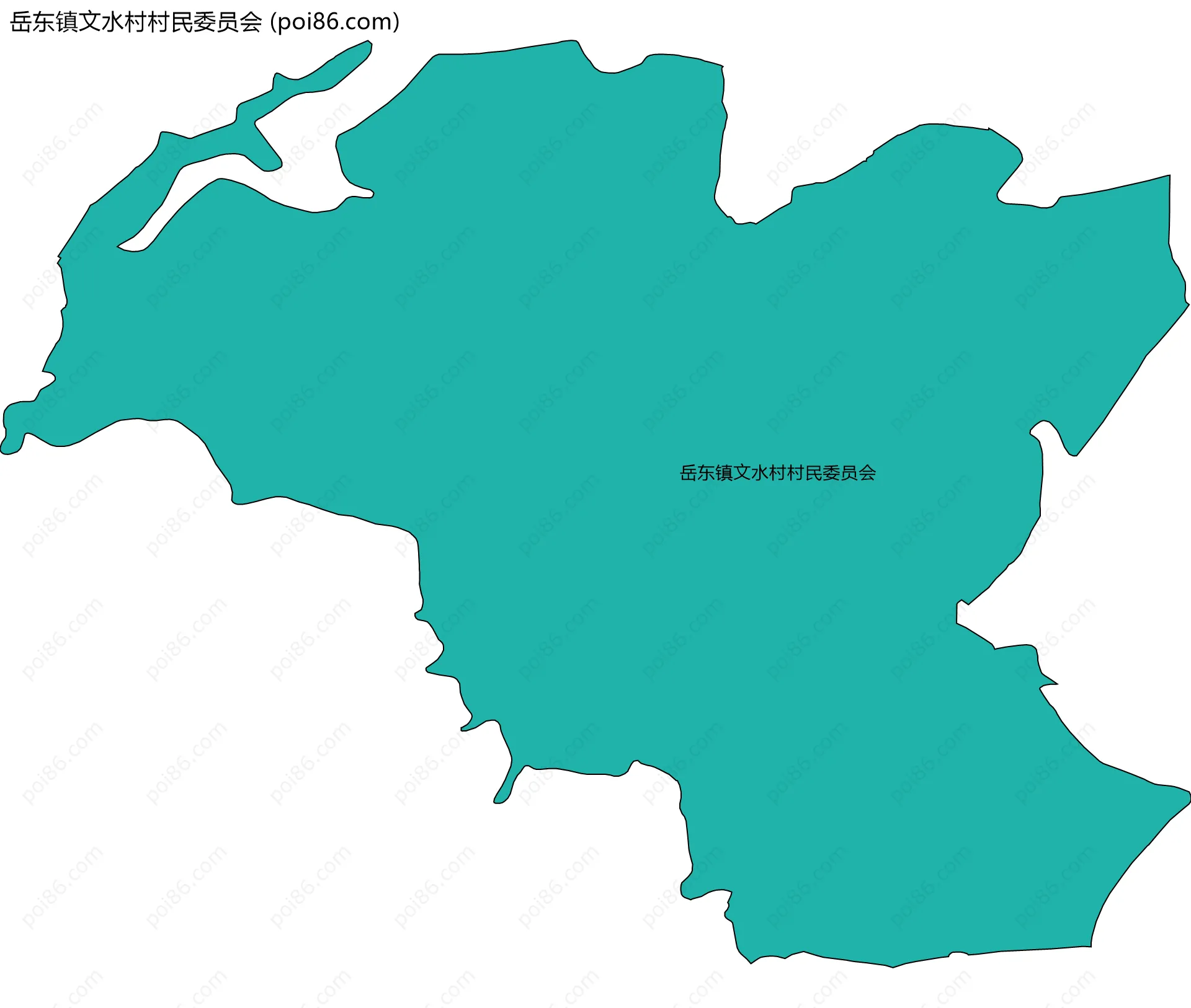 岳东镇文水村村民委员会边界地图