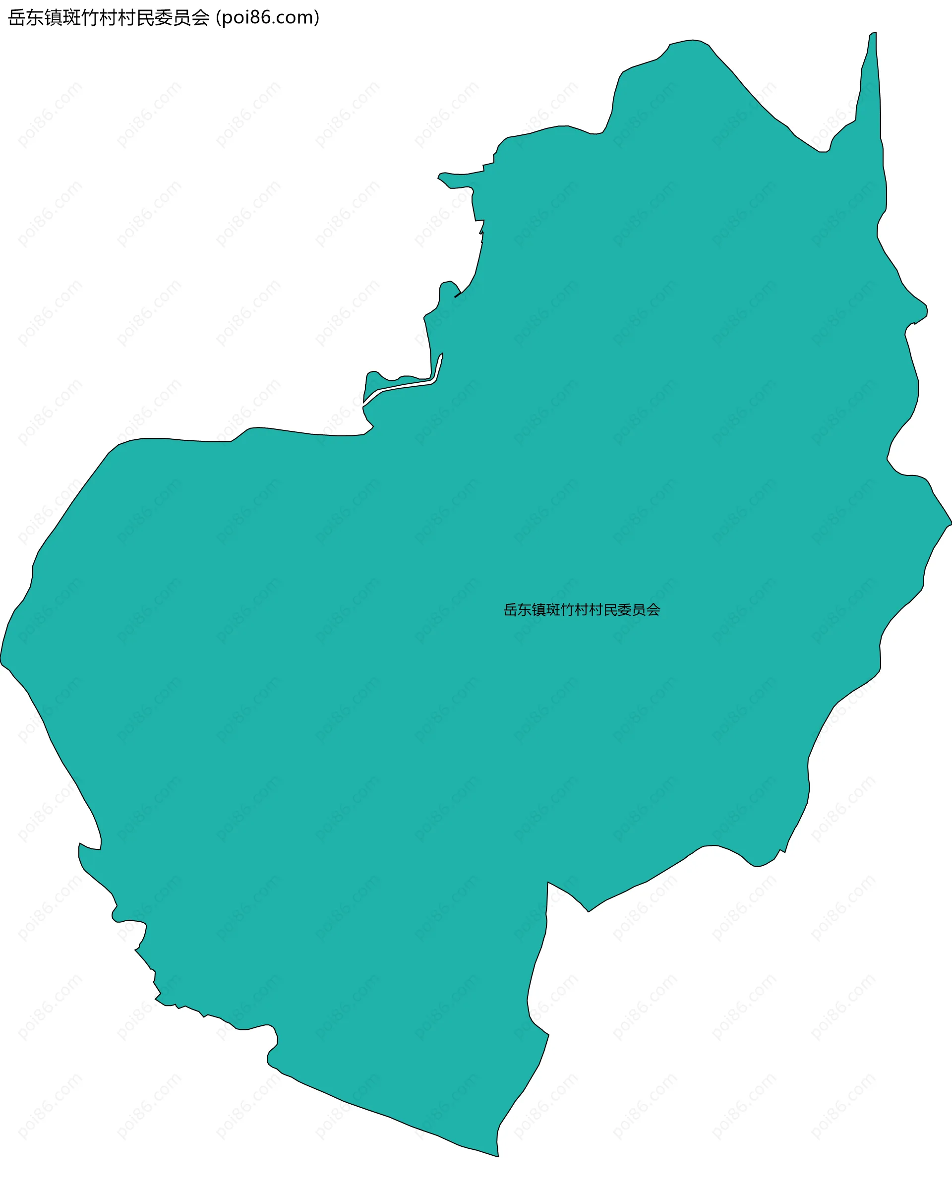 岳东镇斑竹村村民委员会边界地图