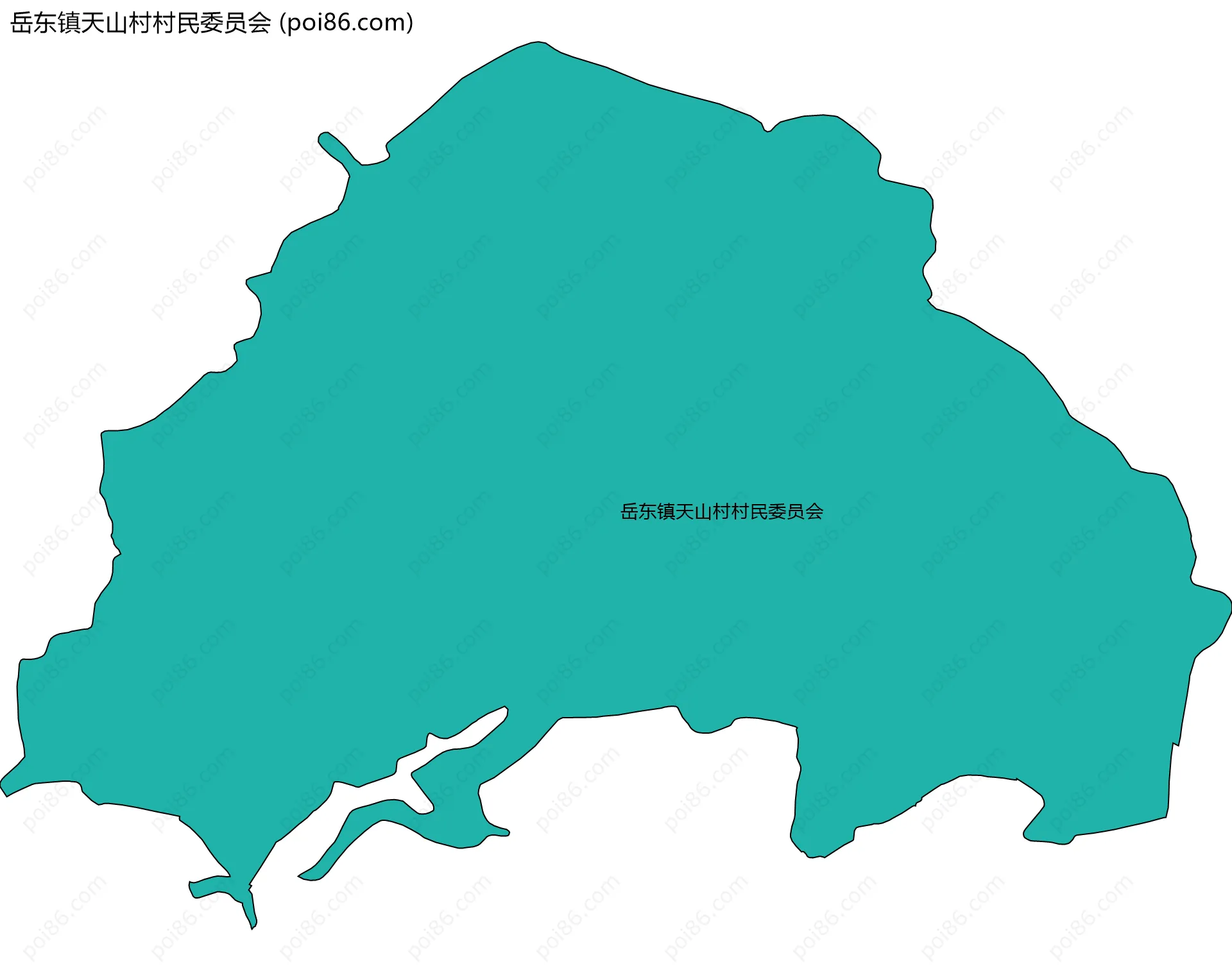 岳东镇天山村村民委员会边界地图